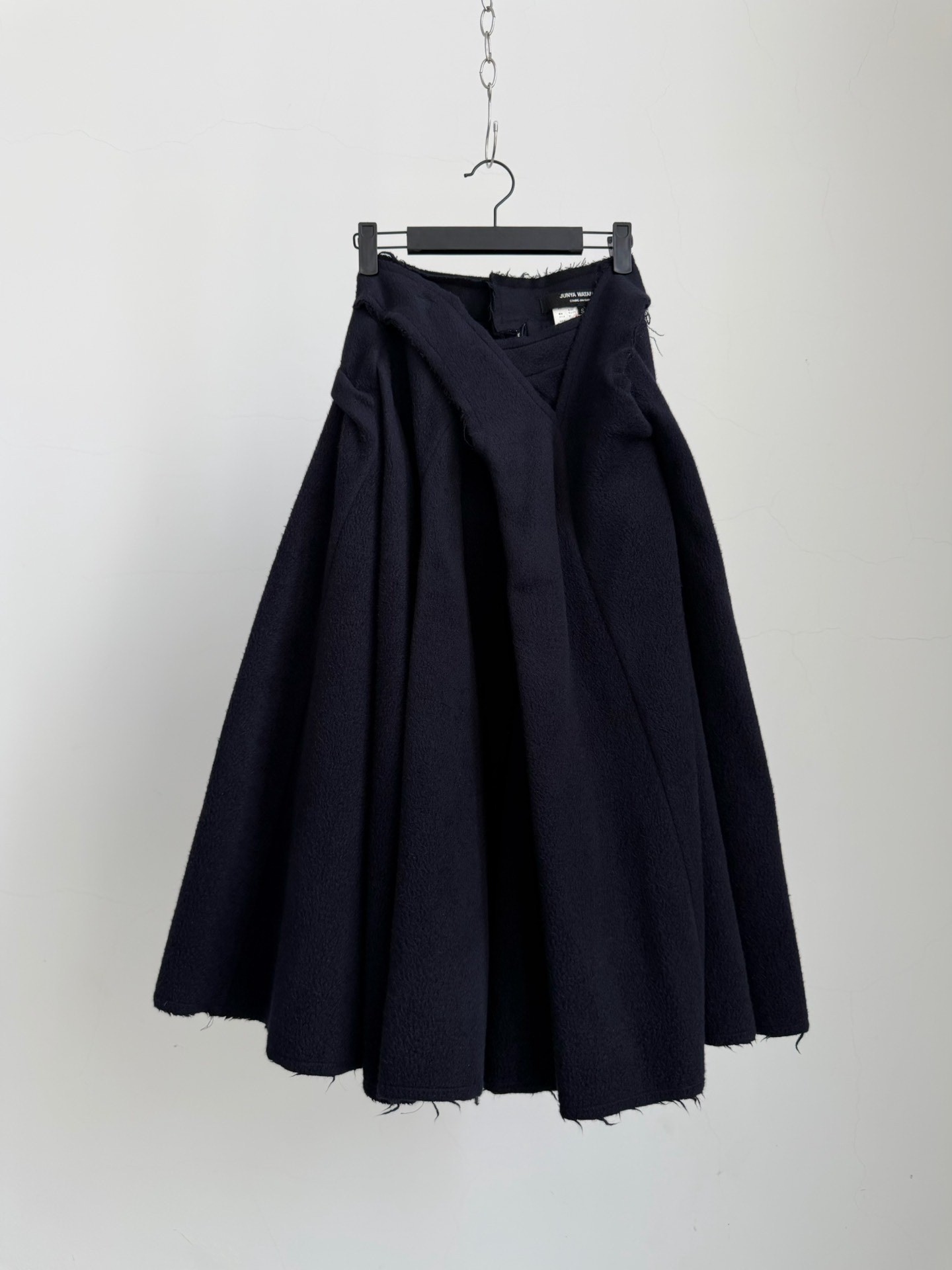 Junya Watanabe Navy Wool-Blend Skirt