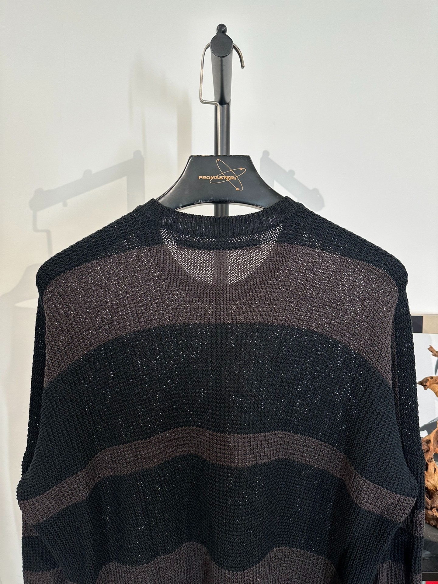 Julius_7 Striped Knit Pullover — back