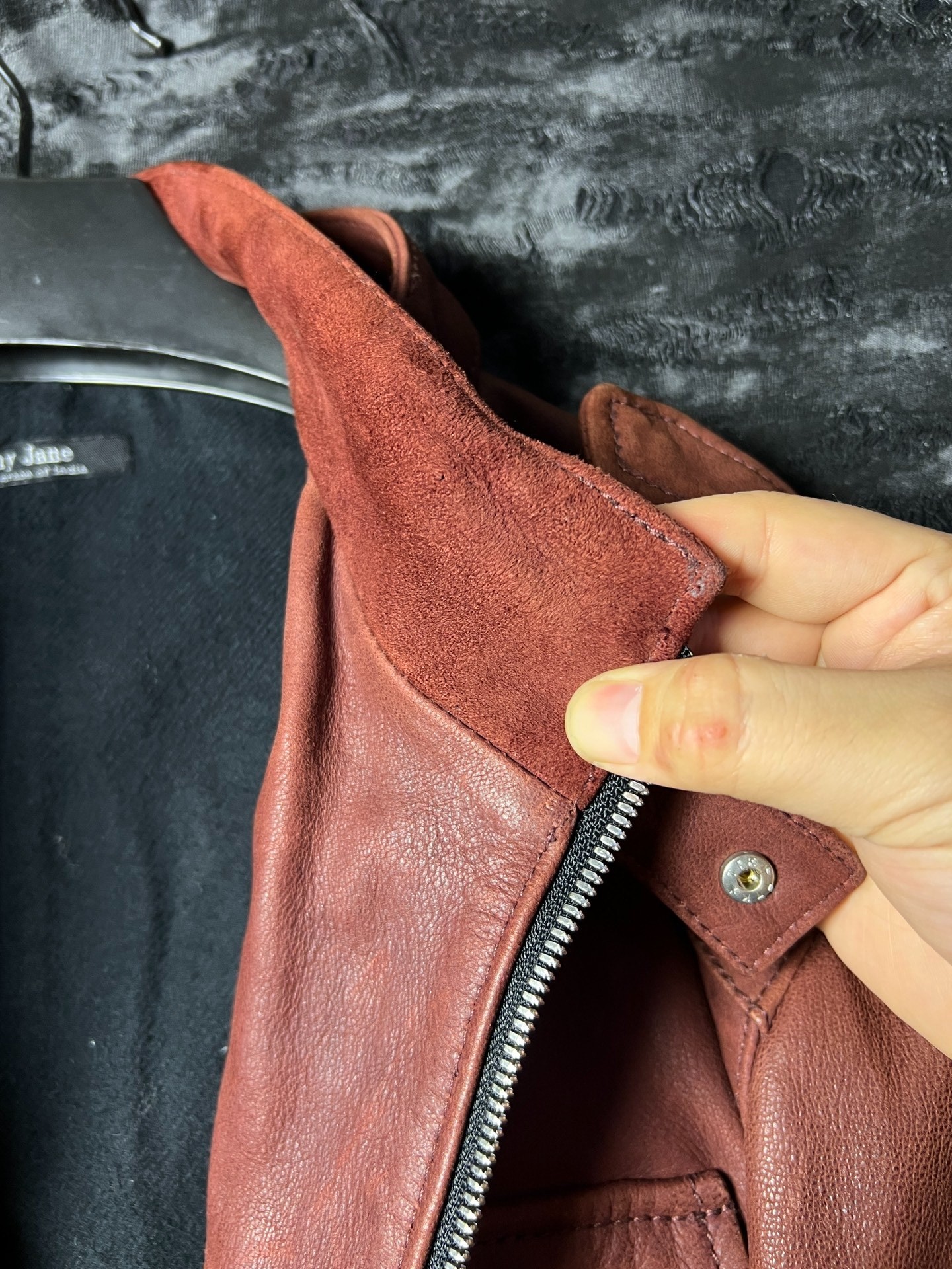CATHY JANE RickOwens Style Hunting Jacket — label