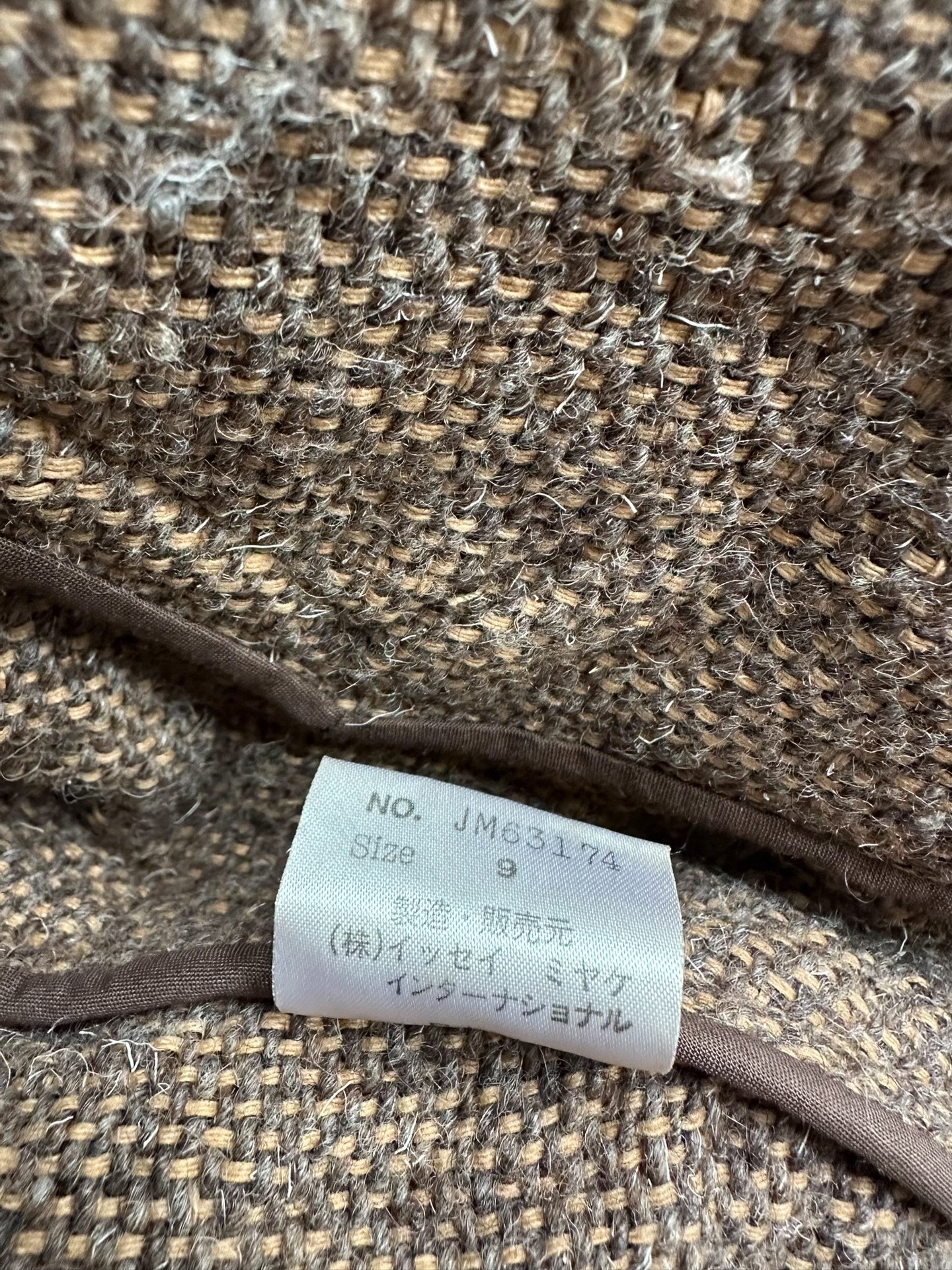 Issey Miyake 90s Textured Jacket — label