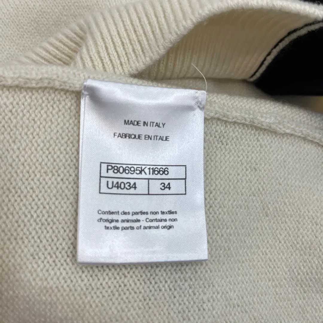 Chanel 25K White Black Bow Cardigan — back