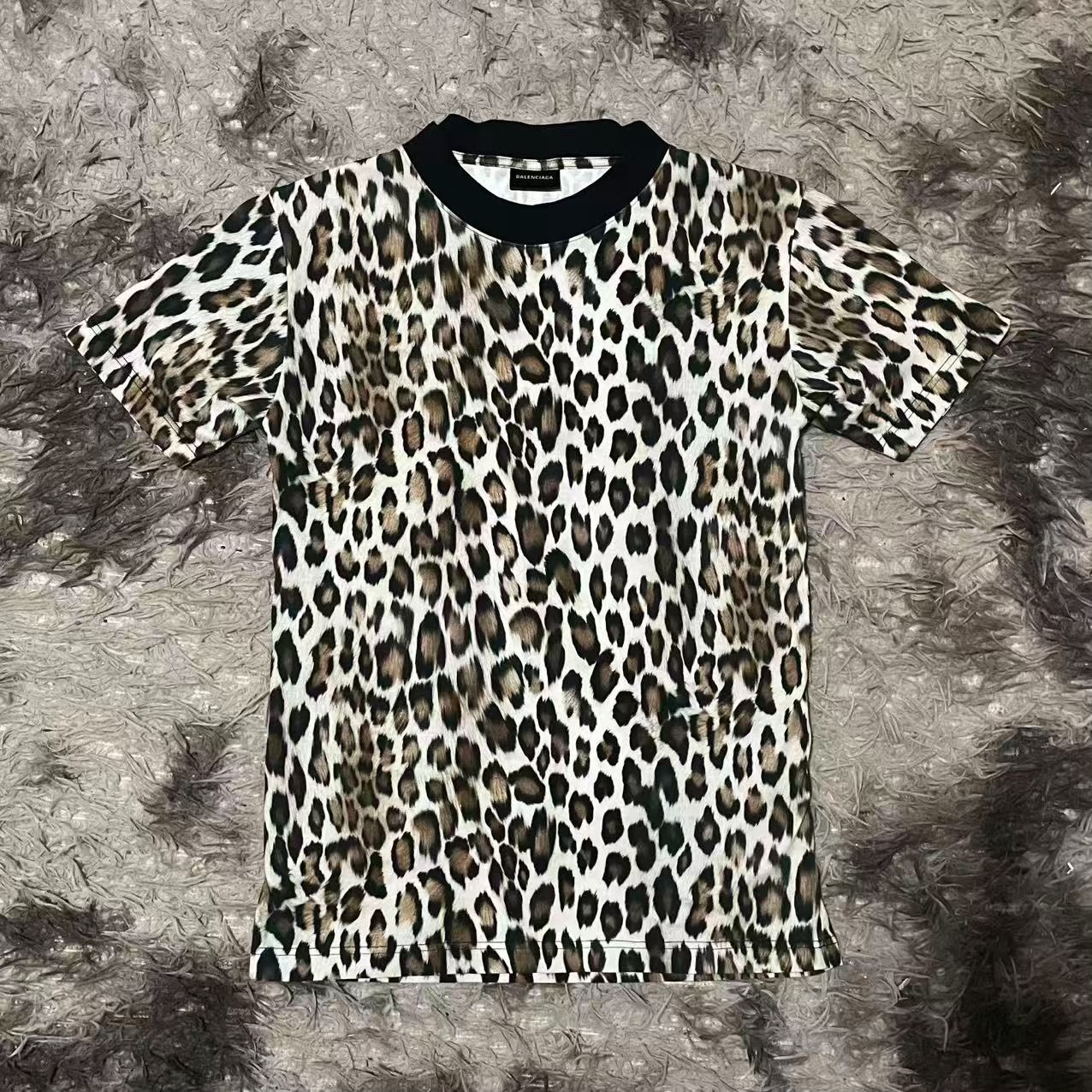 Balenciaga 24FW Runway Leopard Tee — front