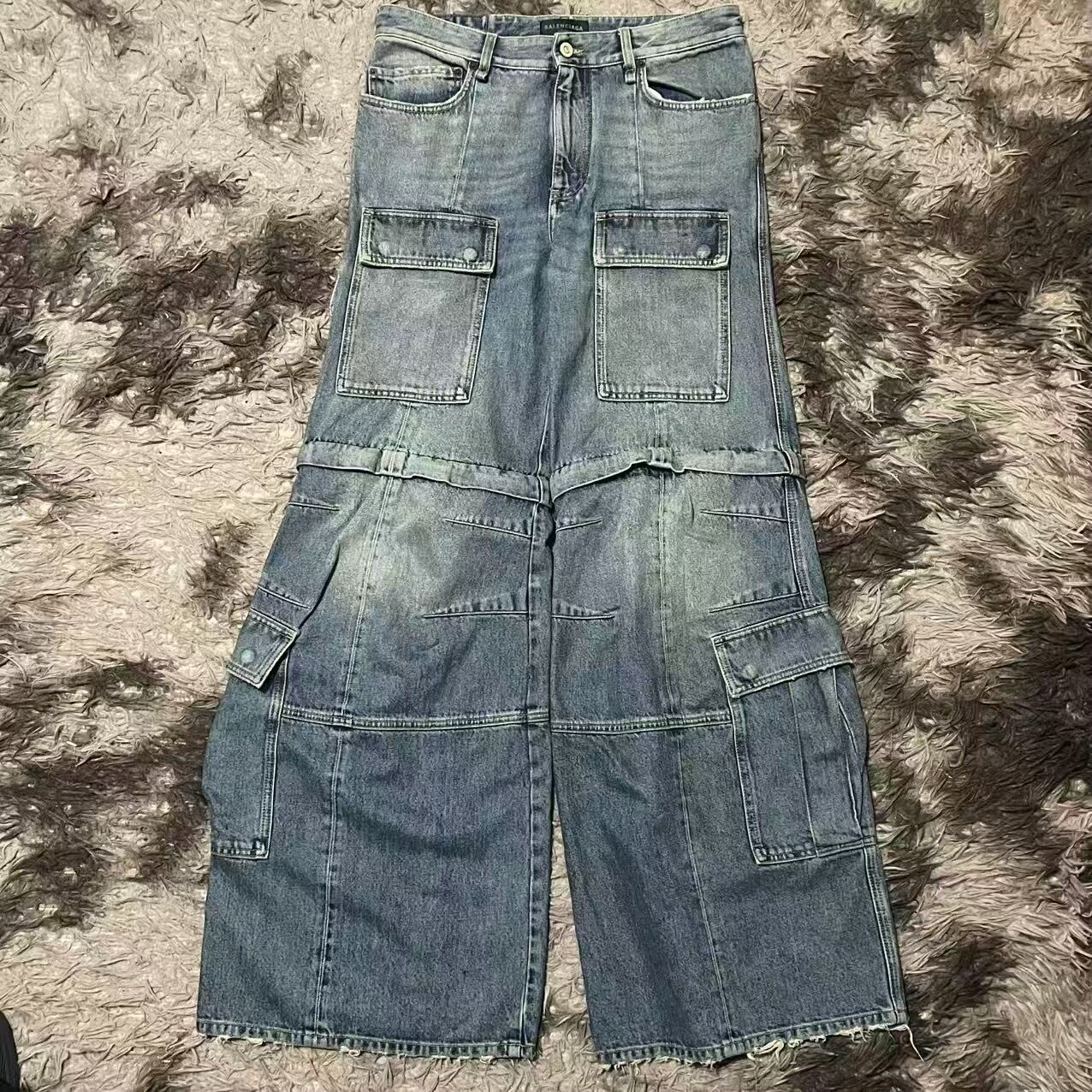 Balenciaga SS25 Cargo Denim Pants