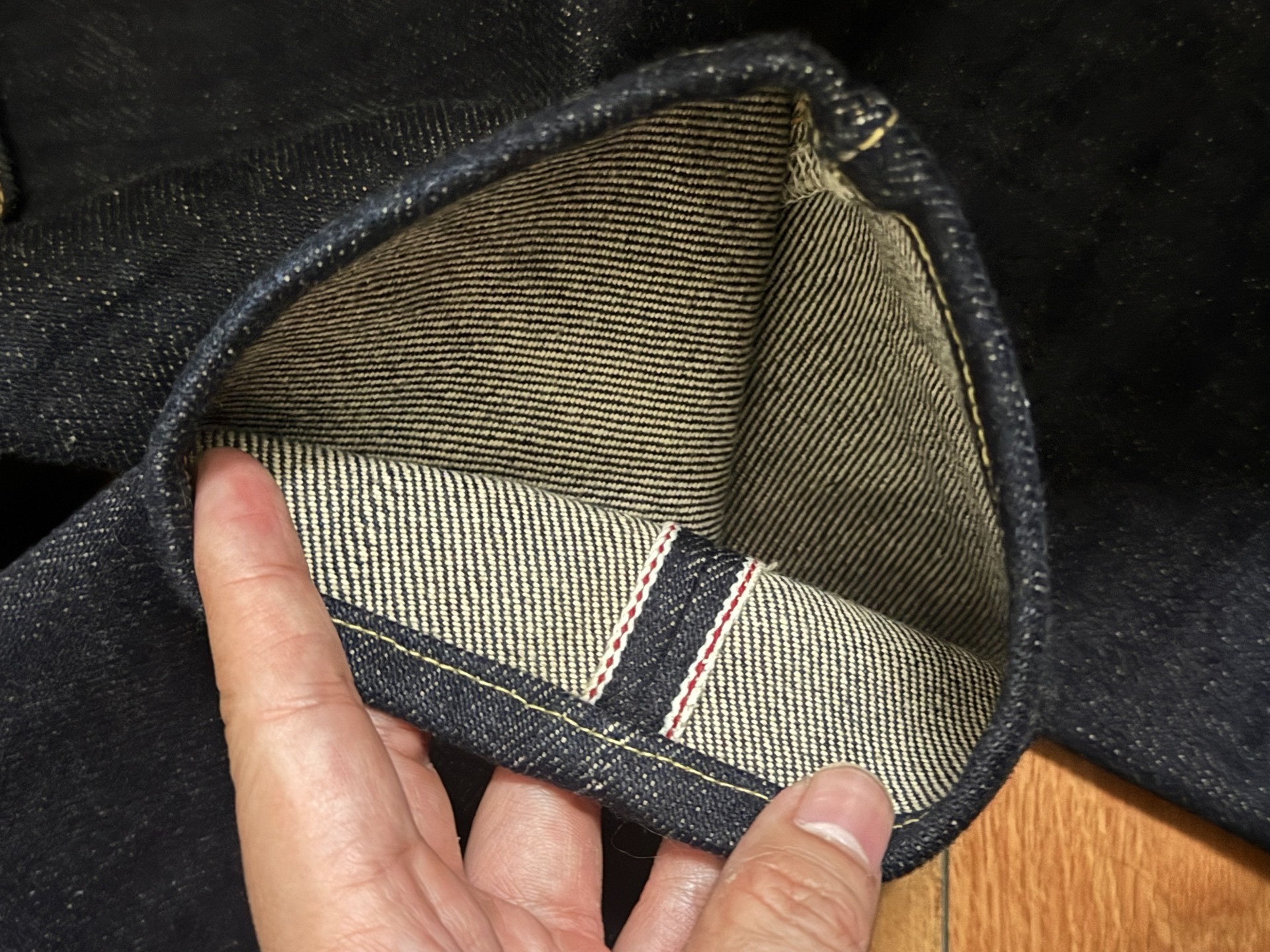 Iron Heart 555xhs25oz Indigo Denim Jeans — detail