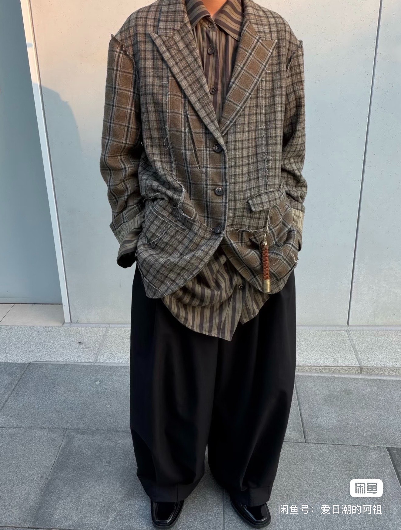 Ziggy Chen AW21 Plaid Blazer — detail