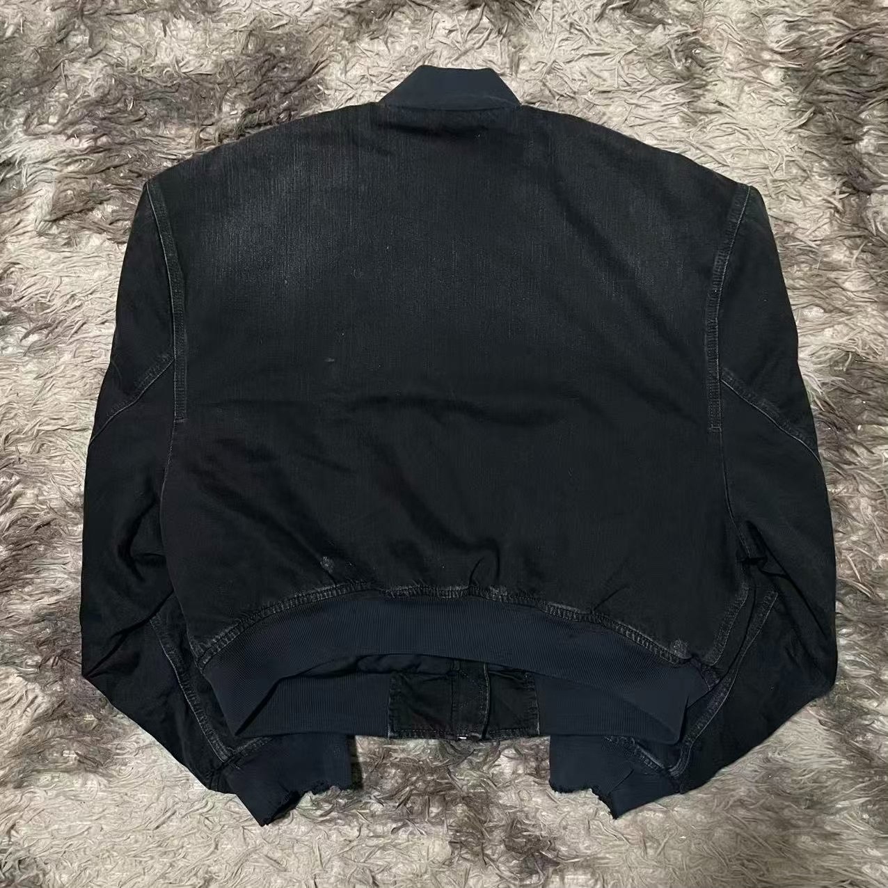 Balenciaga Black Denim Bomber Jacket