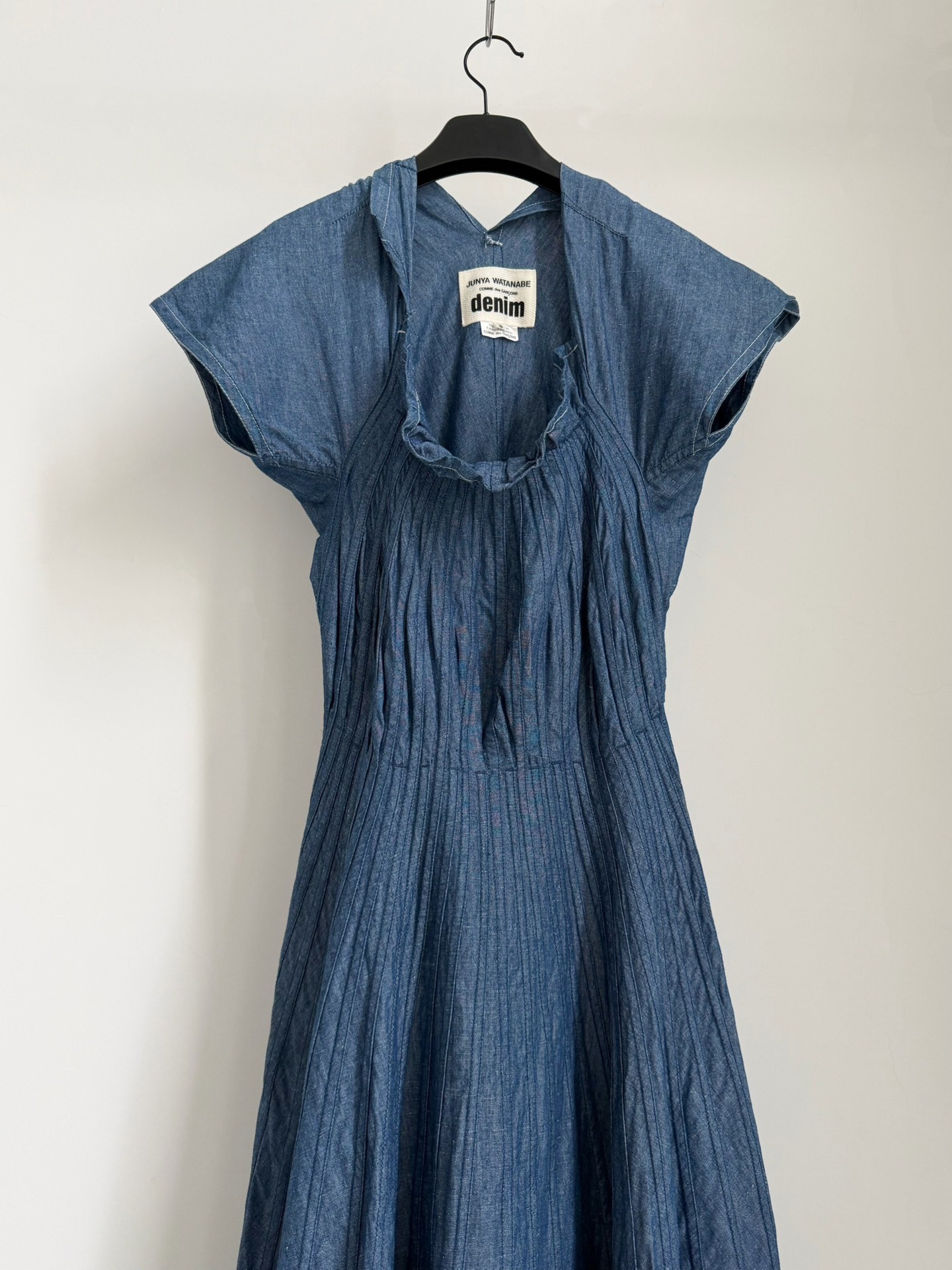 Junya Watanabe 2002 Denim Maxi Dress — detail