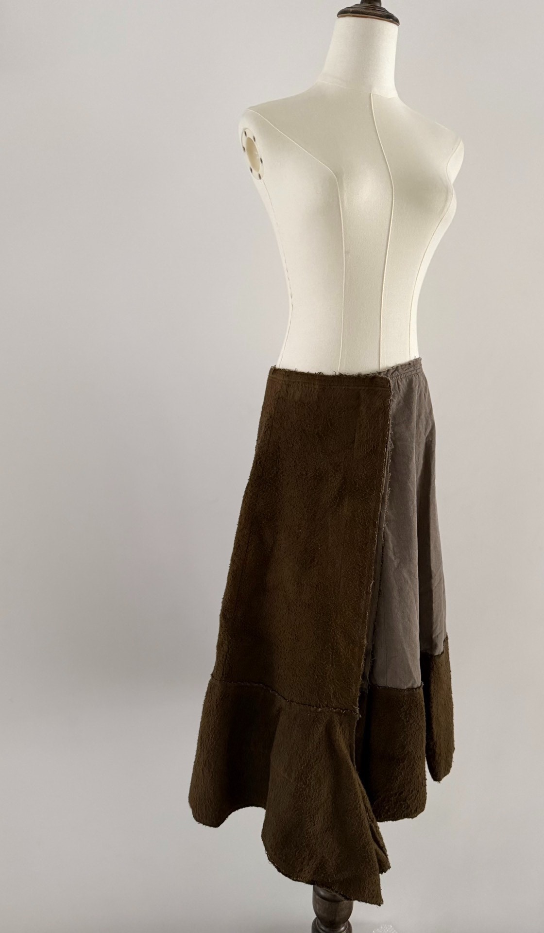 Comme des Garcons 02AW Asymmetric Midi Skirt — front