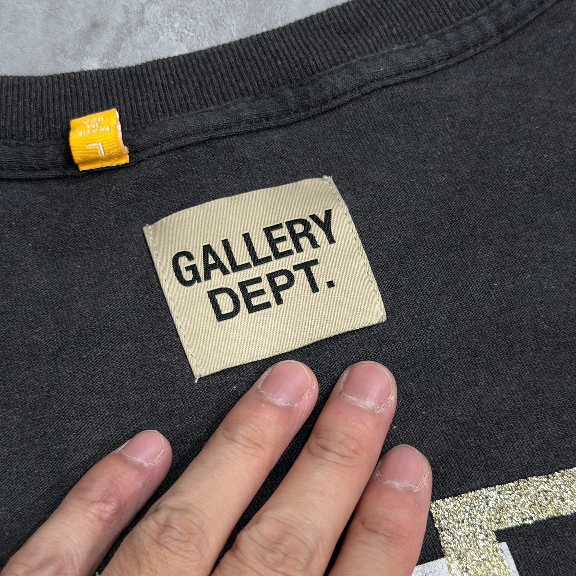 Gallery Dept ATK Wash Short Sleeve Tee — label