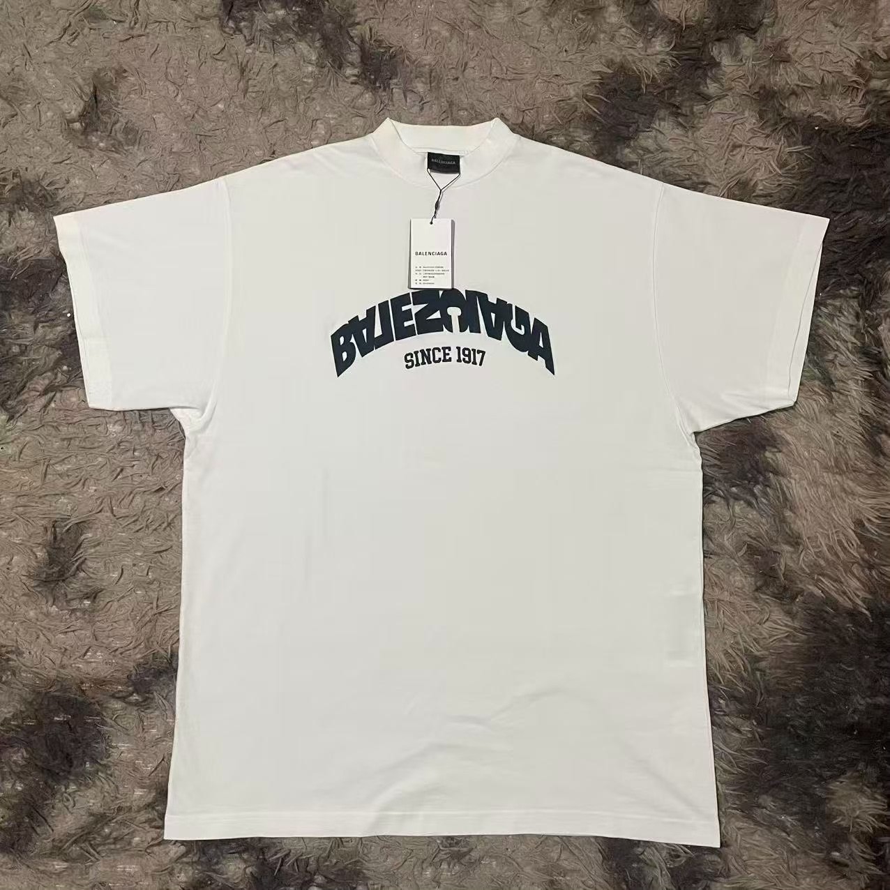 Balenciaga Mirrored Logo Short Sleeve T-Shirt