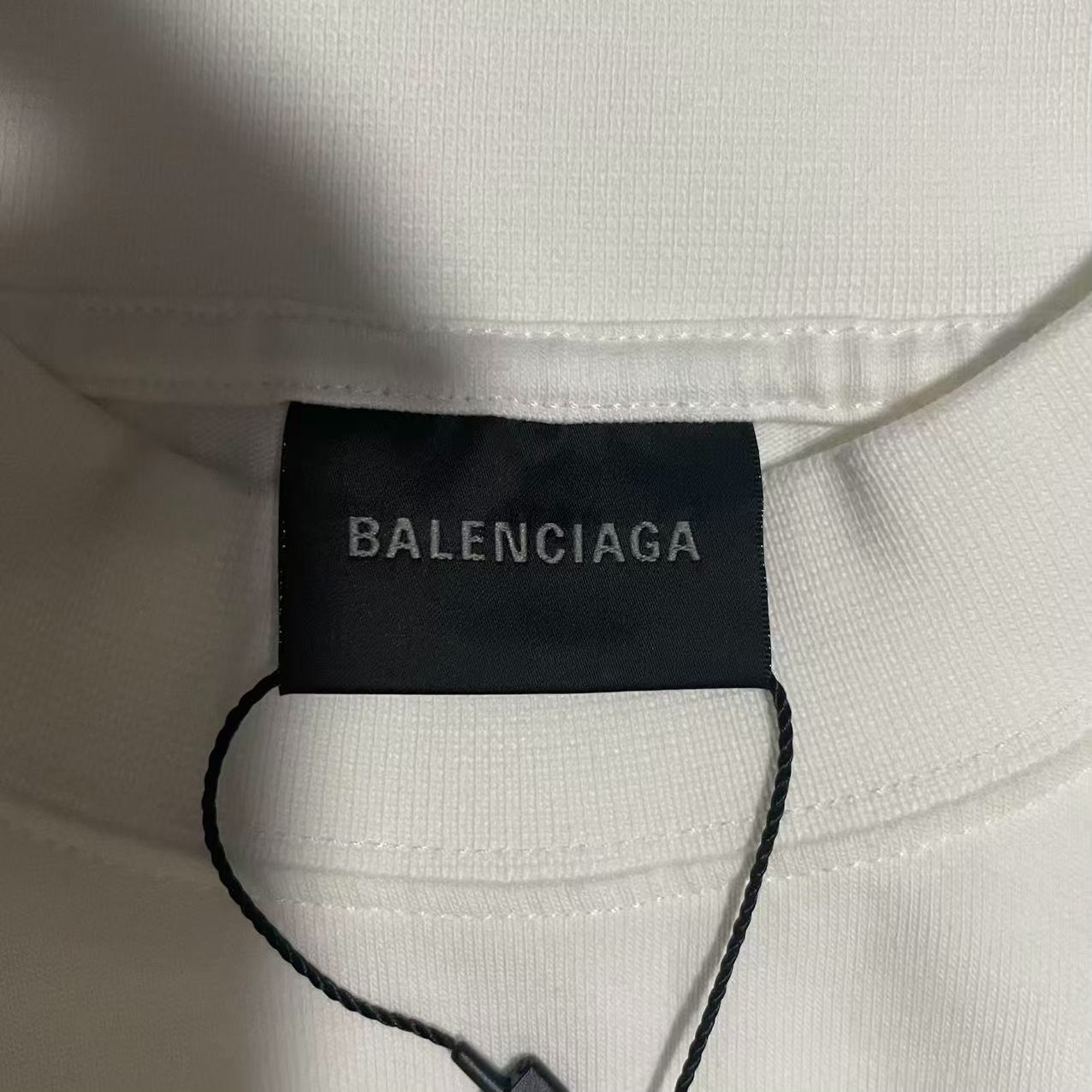 Balenciaga Mirrored Logo Short Sleeve T-Shirt — detail