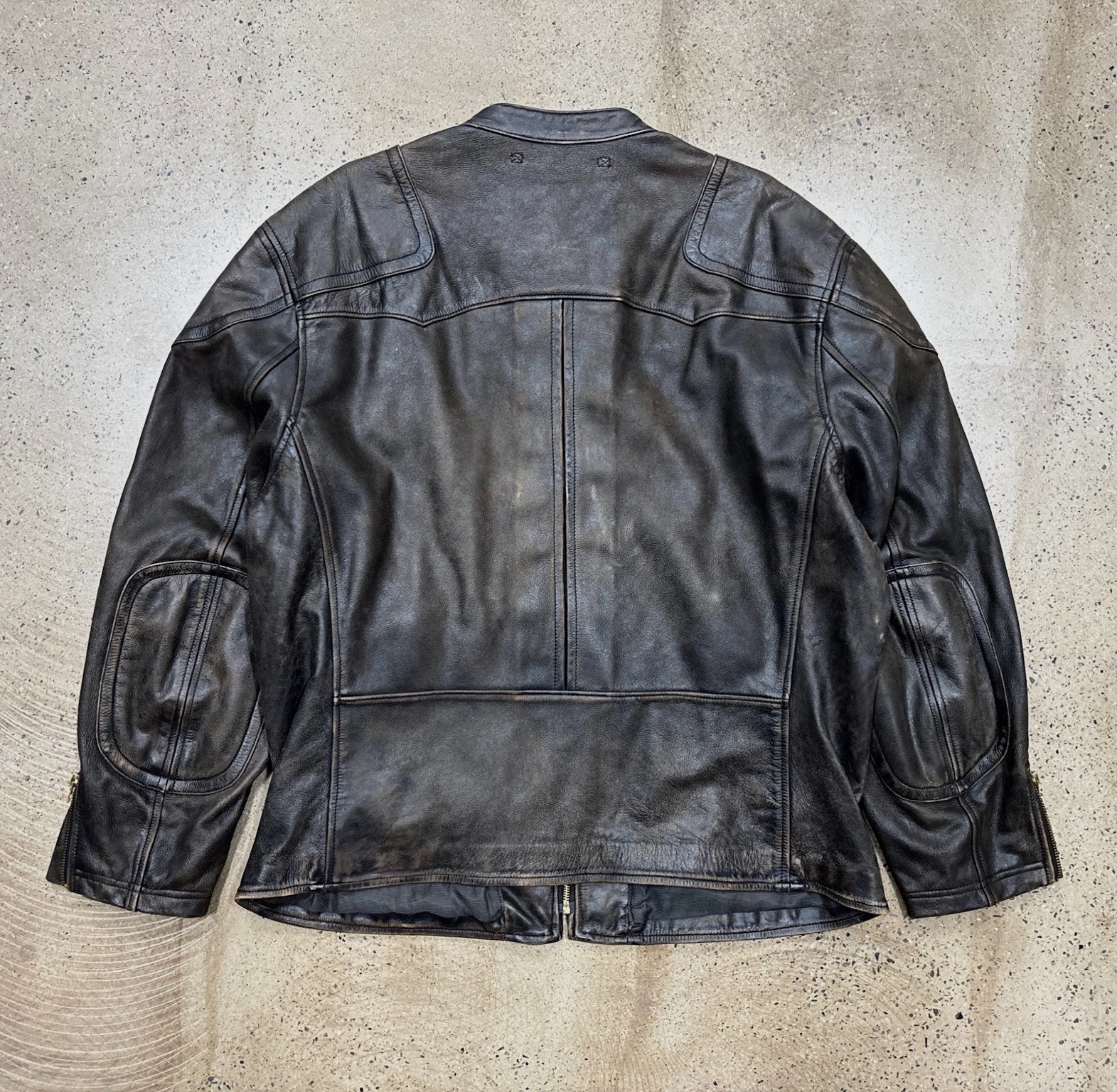 RRL Ralph Lauren Leather Moto Jacket — front