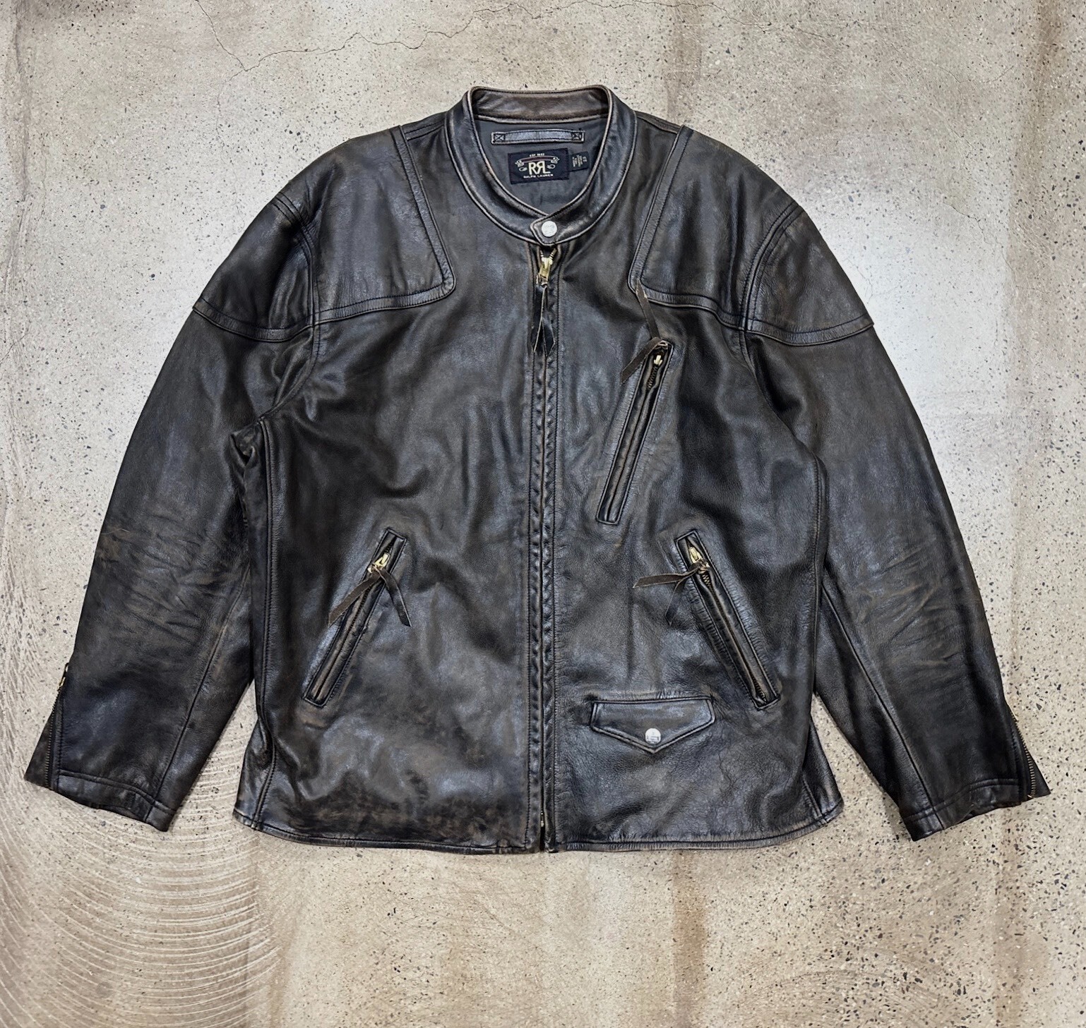 RRL Ralph Lauren Leather Moto Jacket