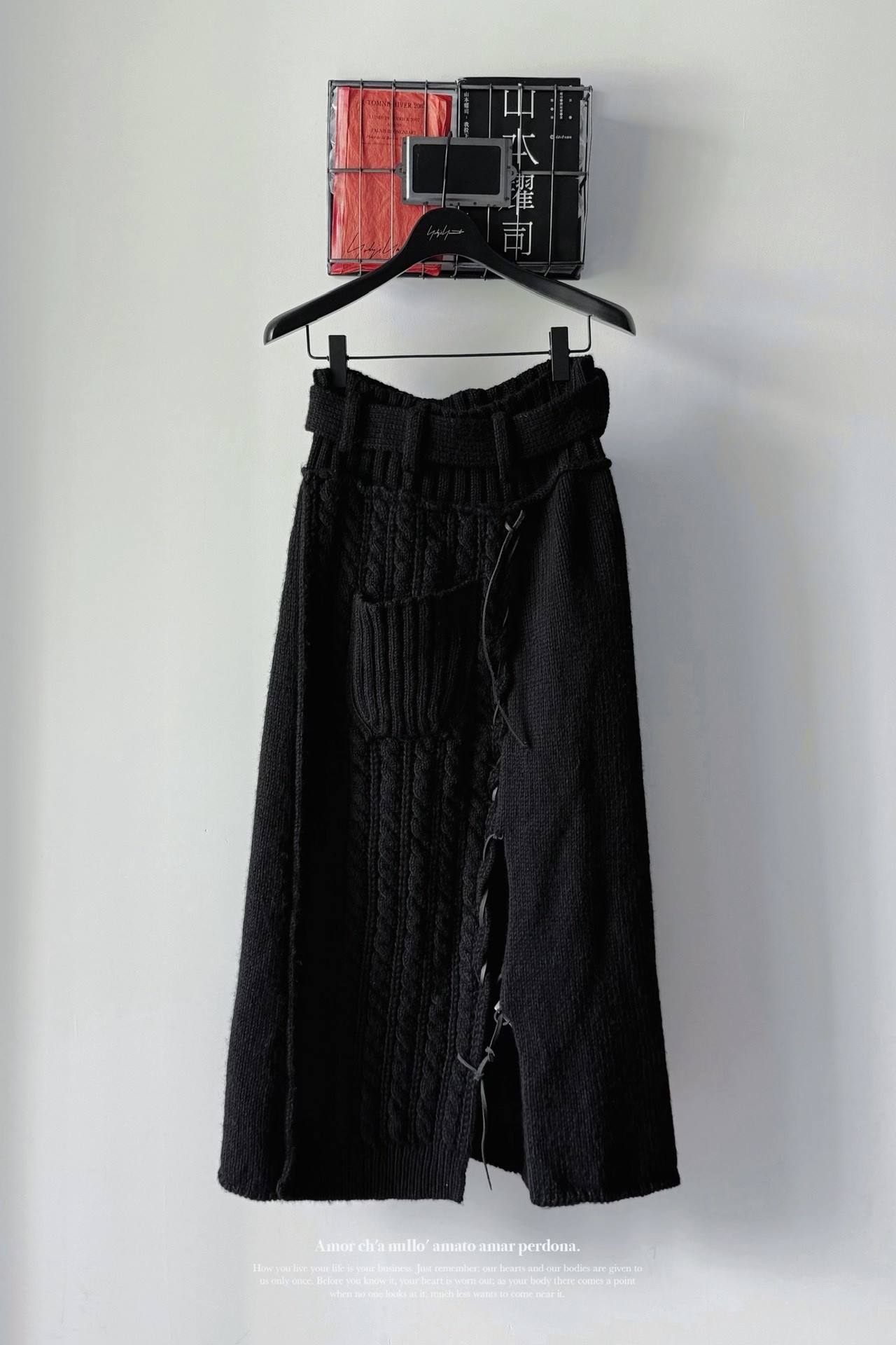 Yohji Yamamoto 18AW Knit Skirt Pants — label