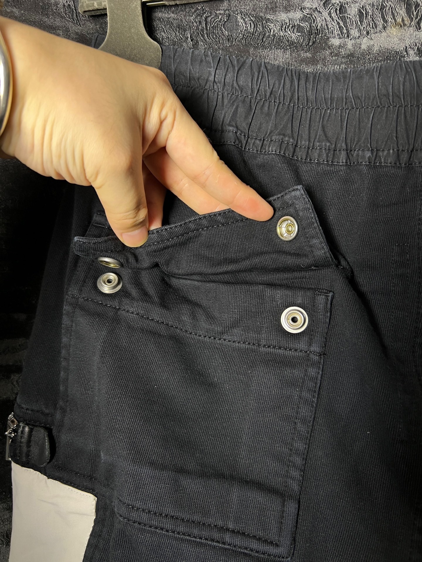 Rick Owens 20SS Black Zipper Pants — label