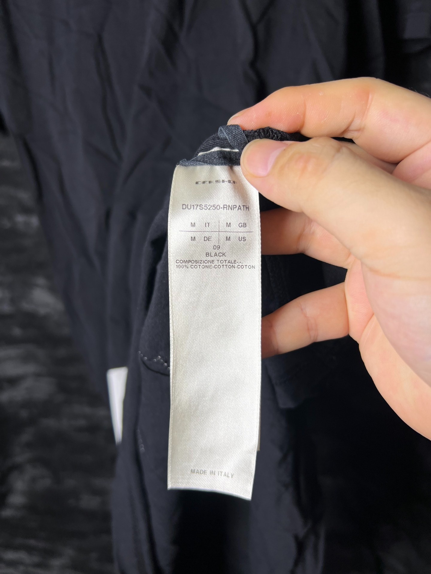 Rick Owens 17SS Patchwork T-Shirt — label