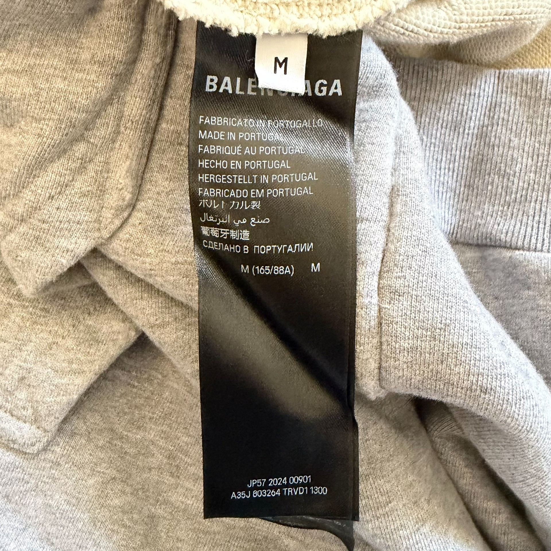 Balenciaga 24FW Planet Earth Zip Hoodie — label