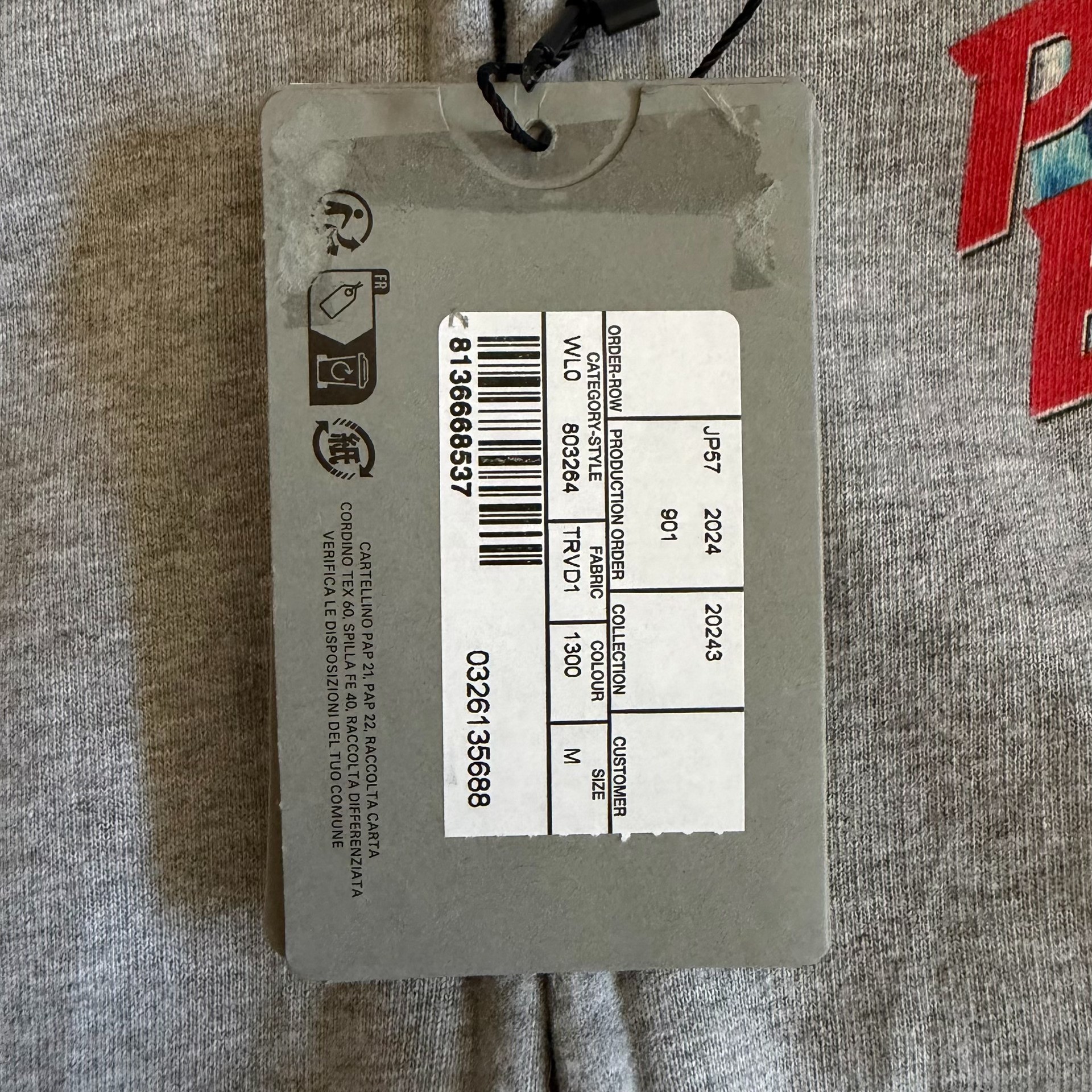 Balenciaga 24FW Planet Earth Zip Hoodie — back