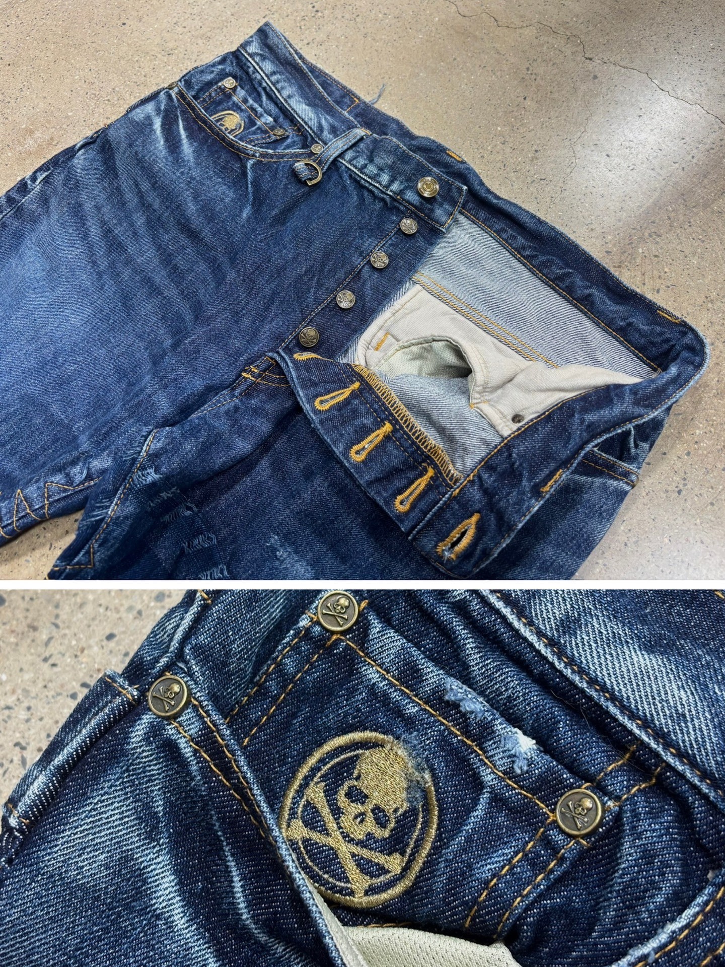 Mastermind Japan Dark Blue Denim Jeans — back