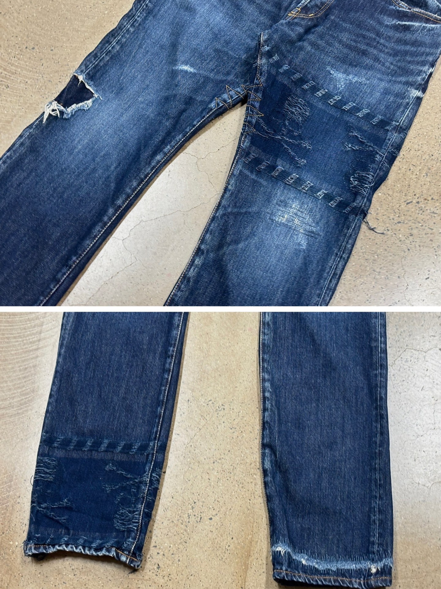 Mastermind Japan Dark Blue Denim Jeans — label