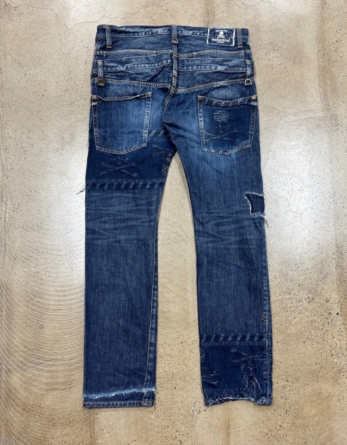 Mastermind Japan Dark Blue Denim Jeans — front
