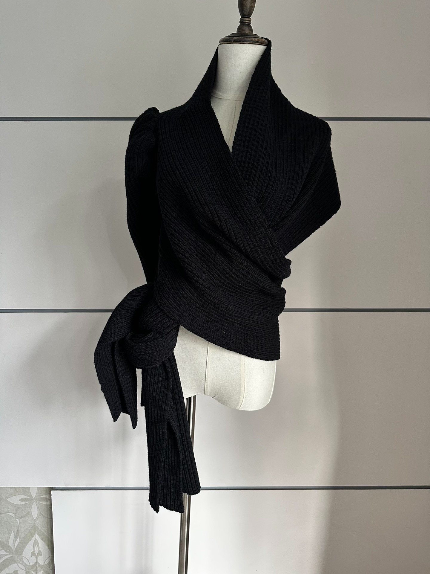 Dries Van Noten 24AW One-Arm Shawl — front