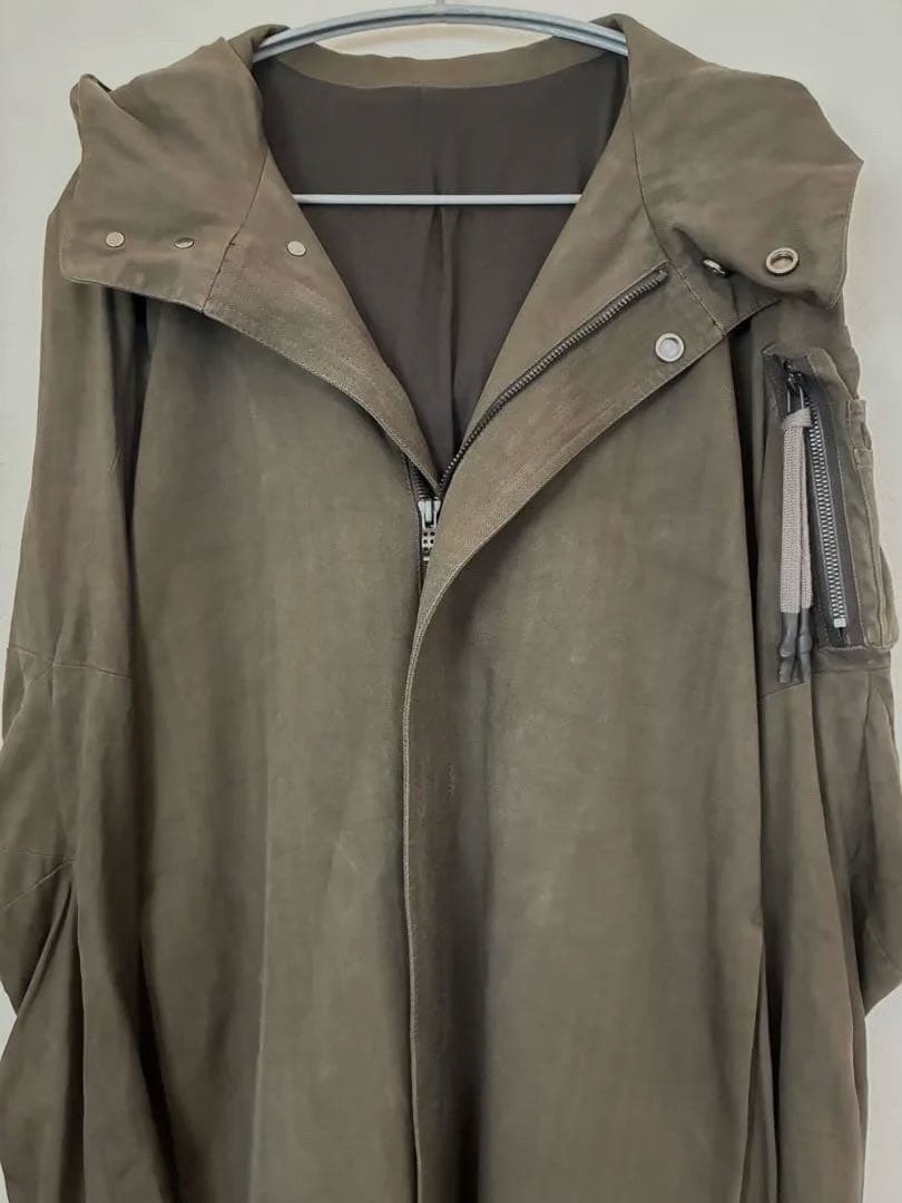 Devoa Silk Hooded Coat Size 2 — front