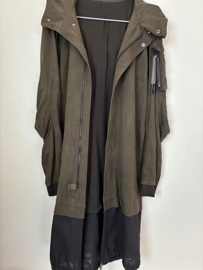 Devoa Silk Hooded Coat Size 2 — back