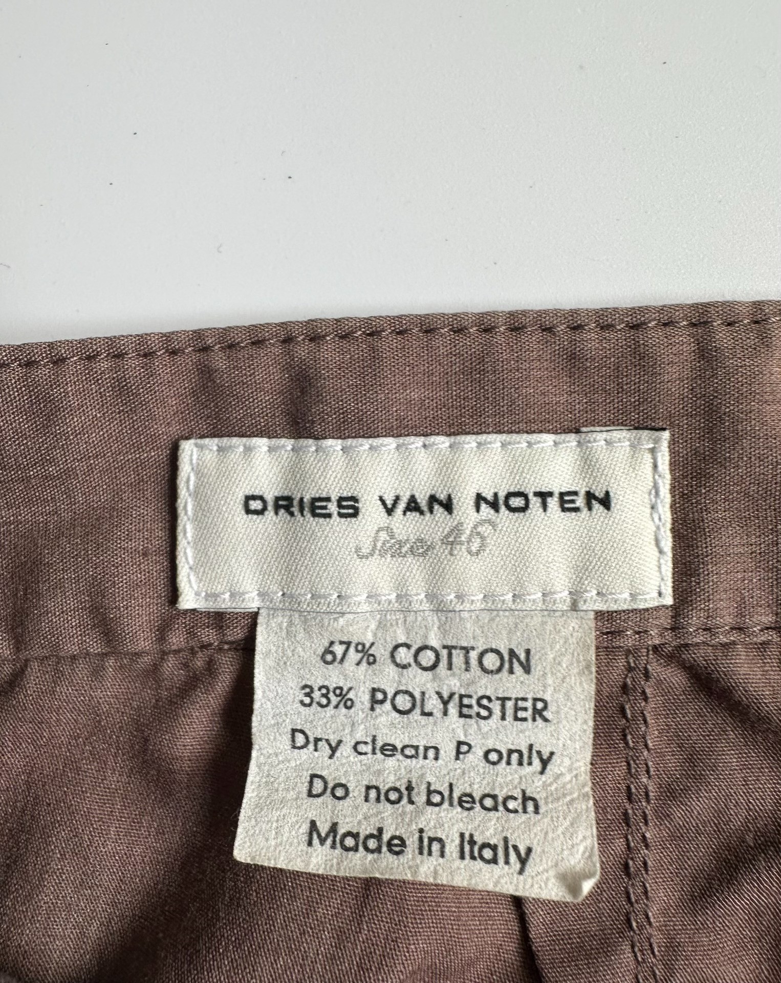Dries Van Noten Cargo Casual Trousers — label