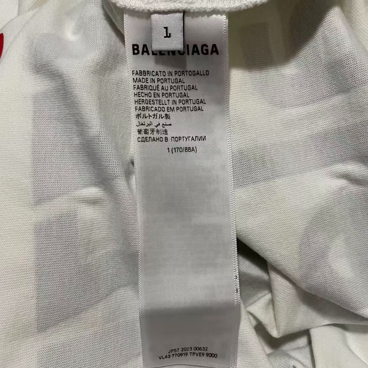 Balenciaga Top League Racing T-Shirt — label