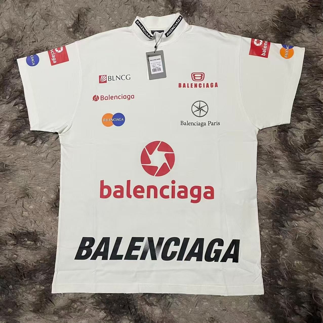 Balenciaga Top League Racing T-Shirt