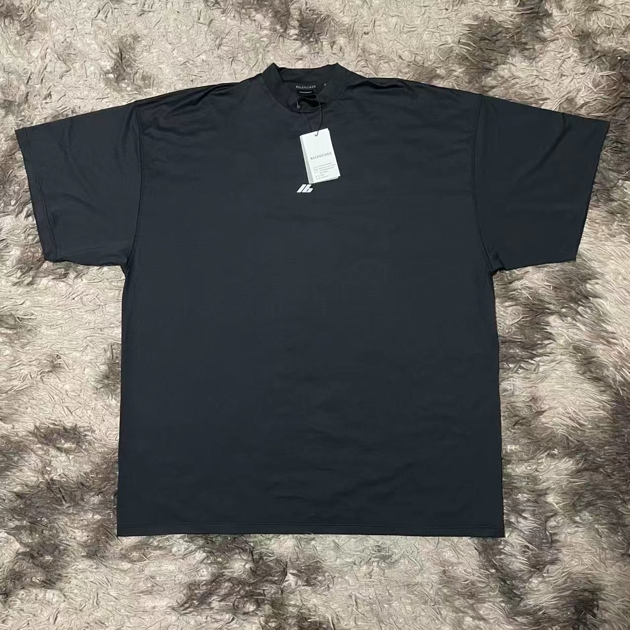 Balenciaga Reflective Logo Black Tee