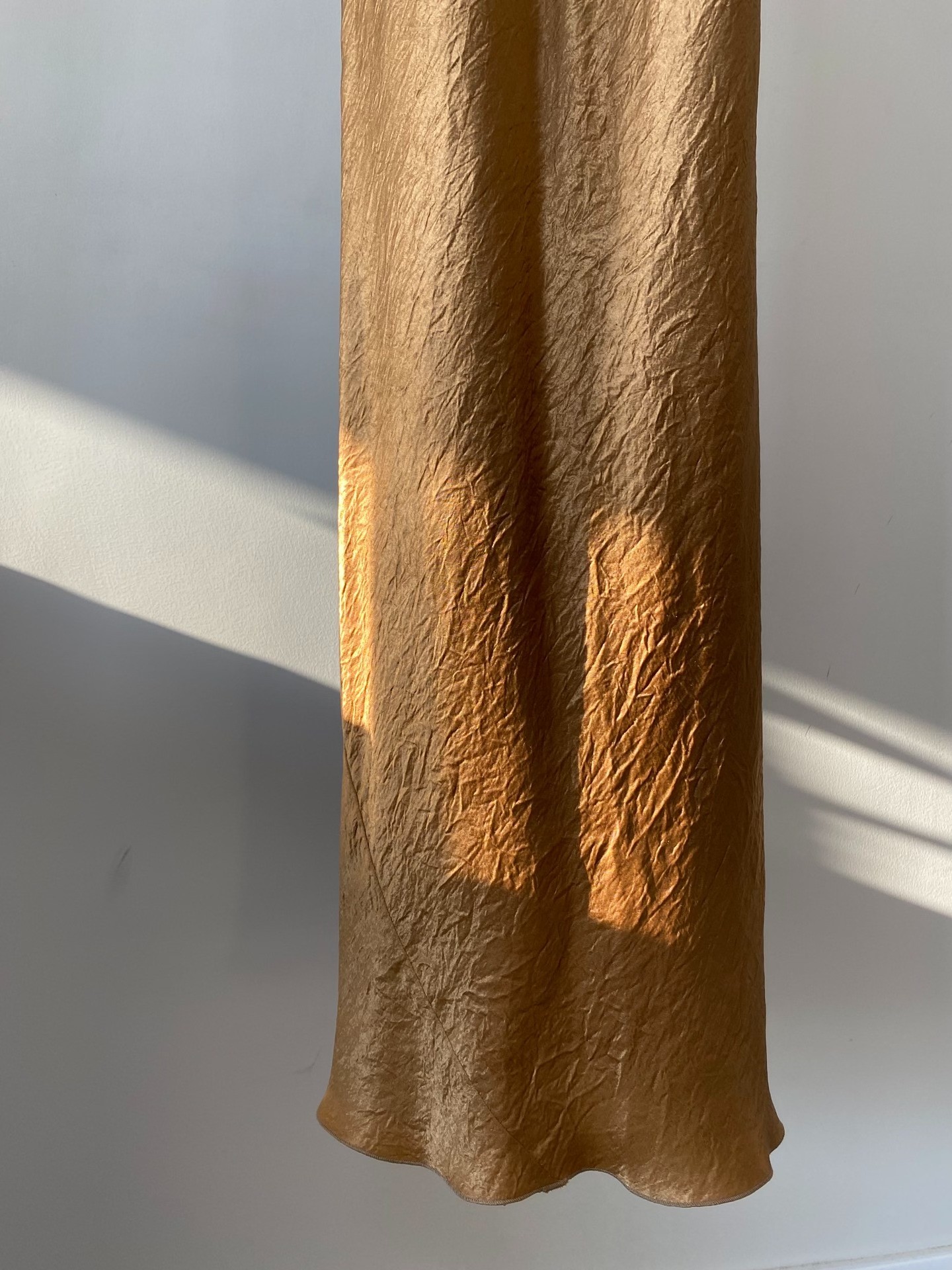 Ann Demeulemeester Gold Slip Dress — detail