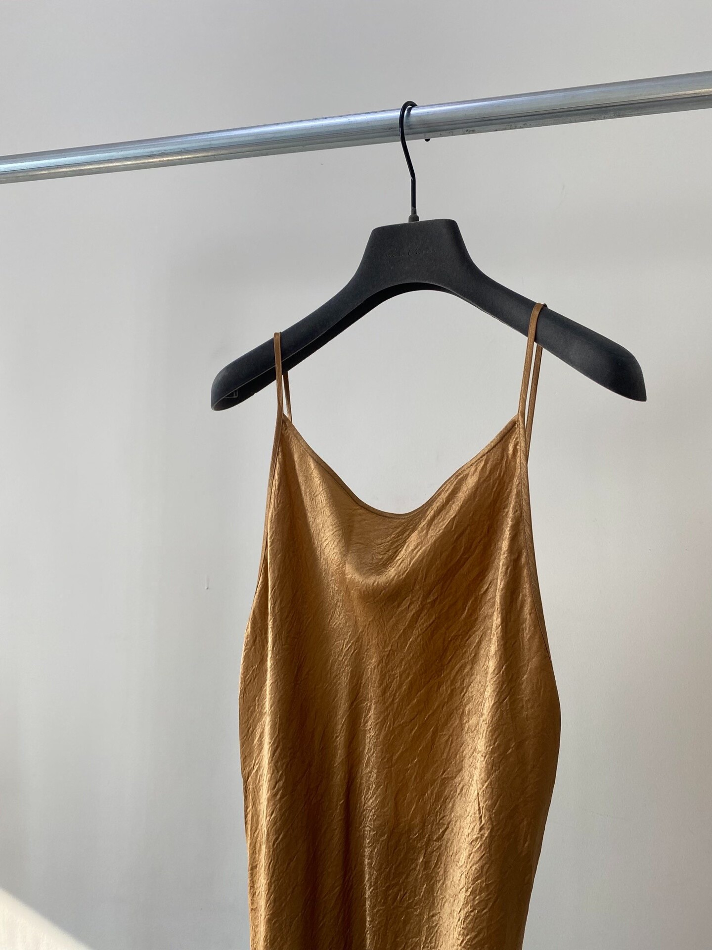 Ann Demeulemeester Gold Slip Dress — front