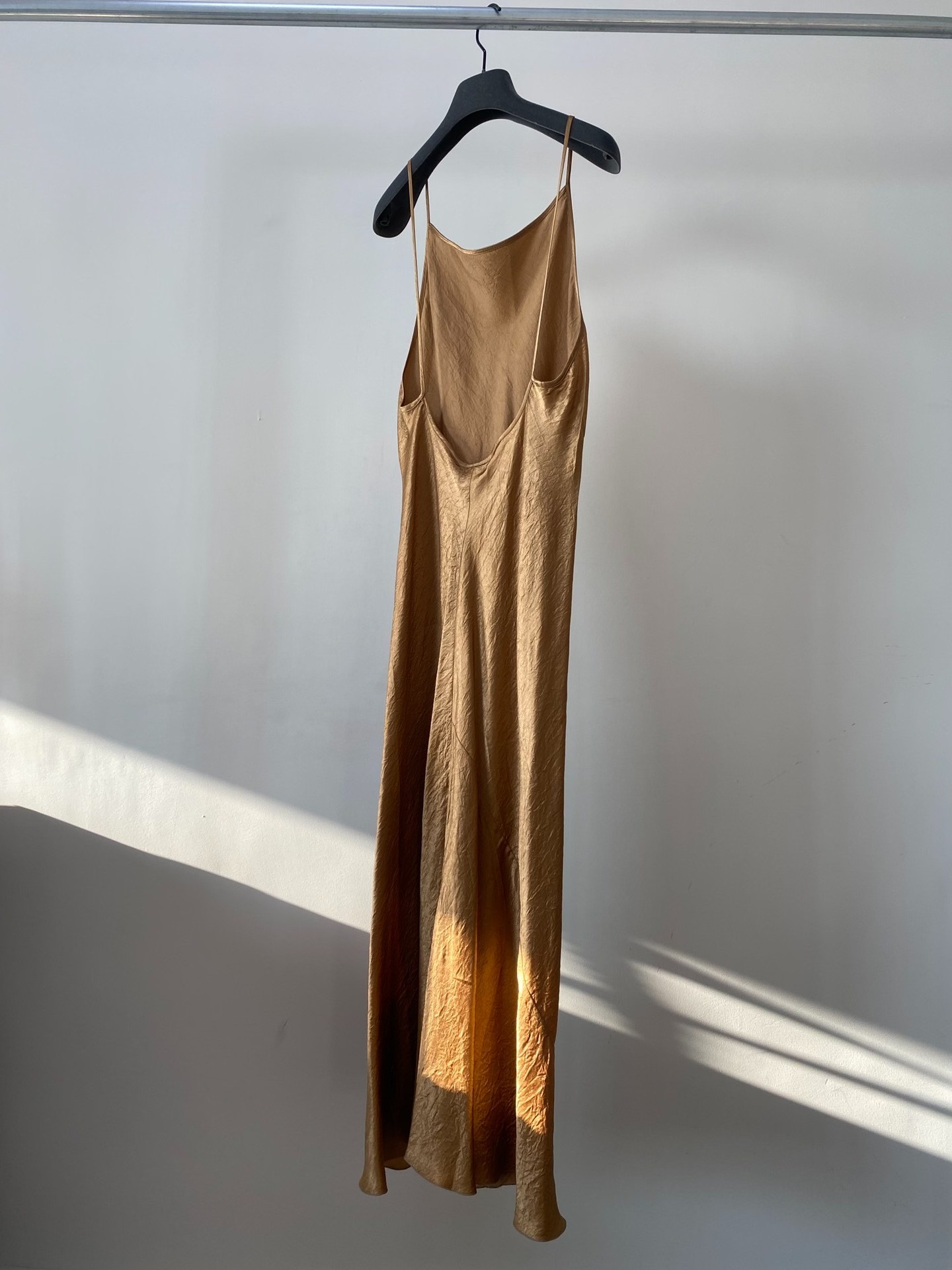 Ann Demeulemeester Gold Slip Dress — label