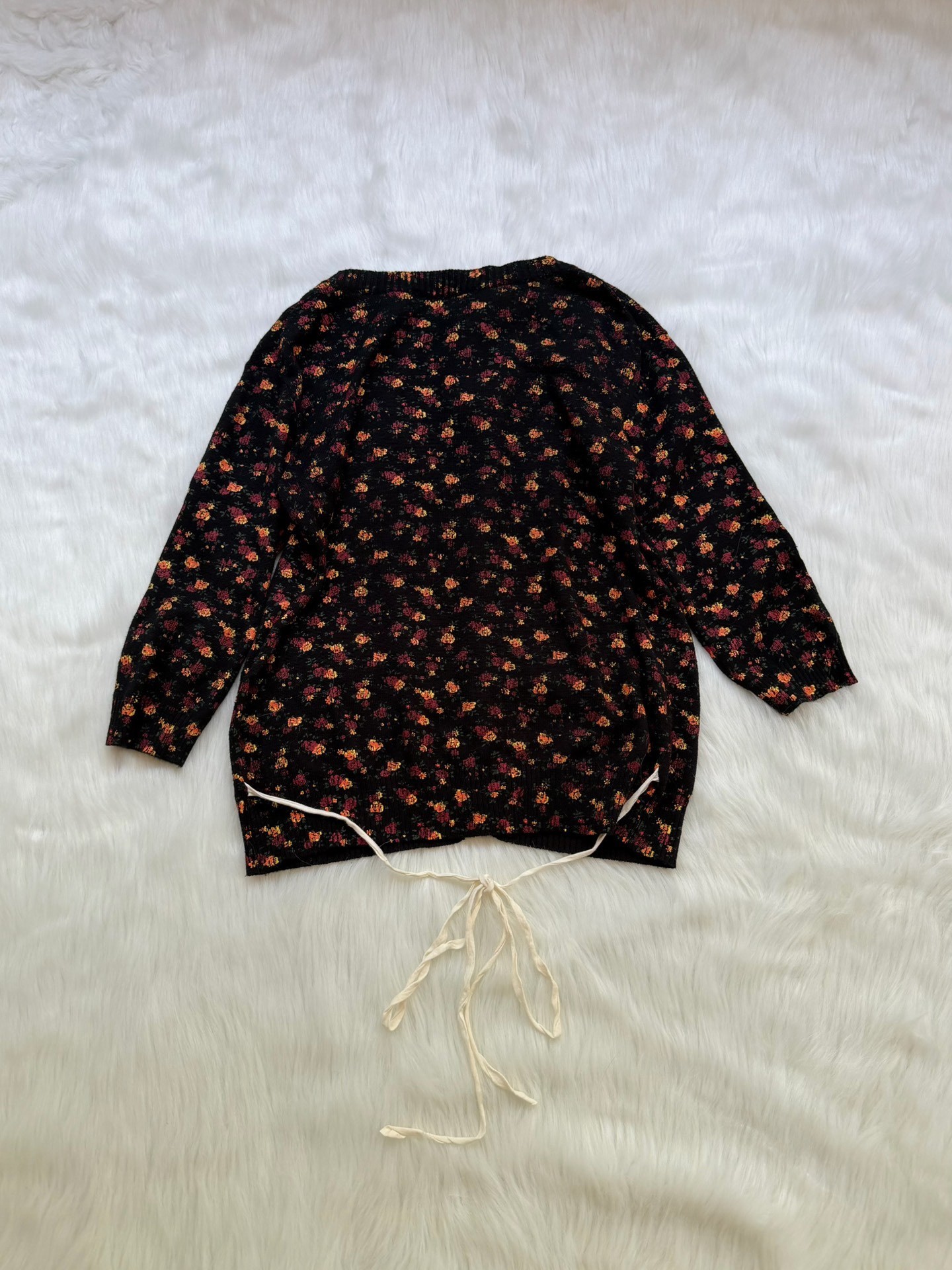 Undercover 2004 Floral Gem Knit Cardigan — back