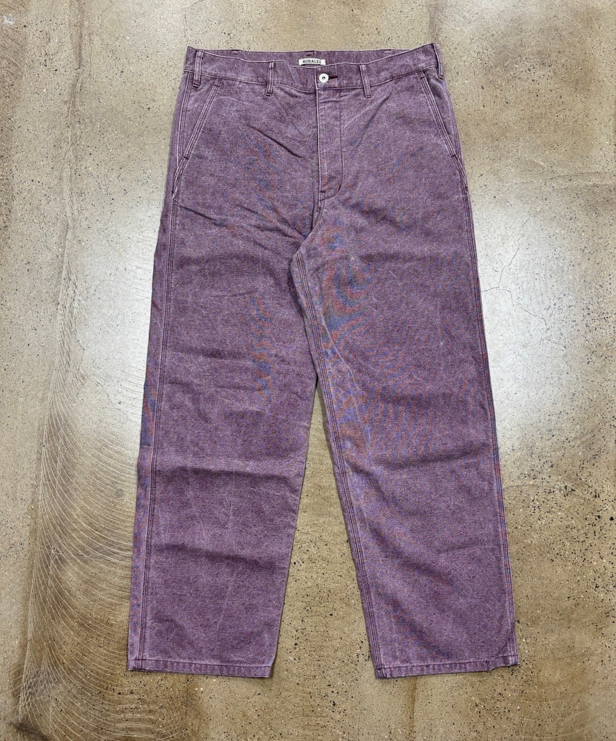 AURALEE Washed Organic Canvas Pants