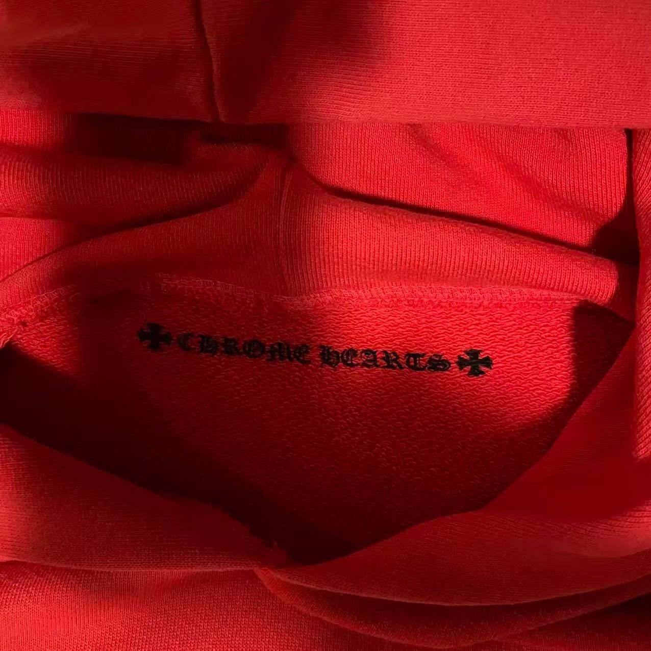 Chrome Hearts Red Matty Boy Hoodie — detail