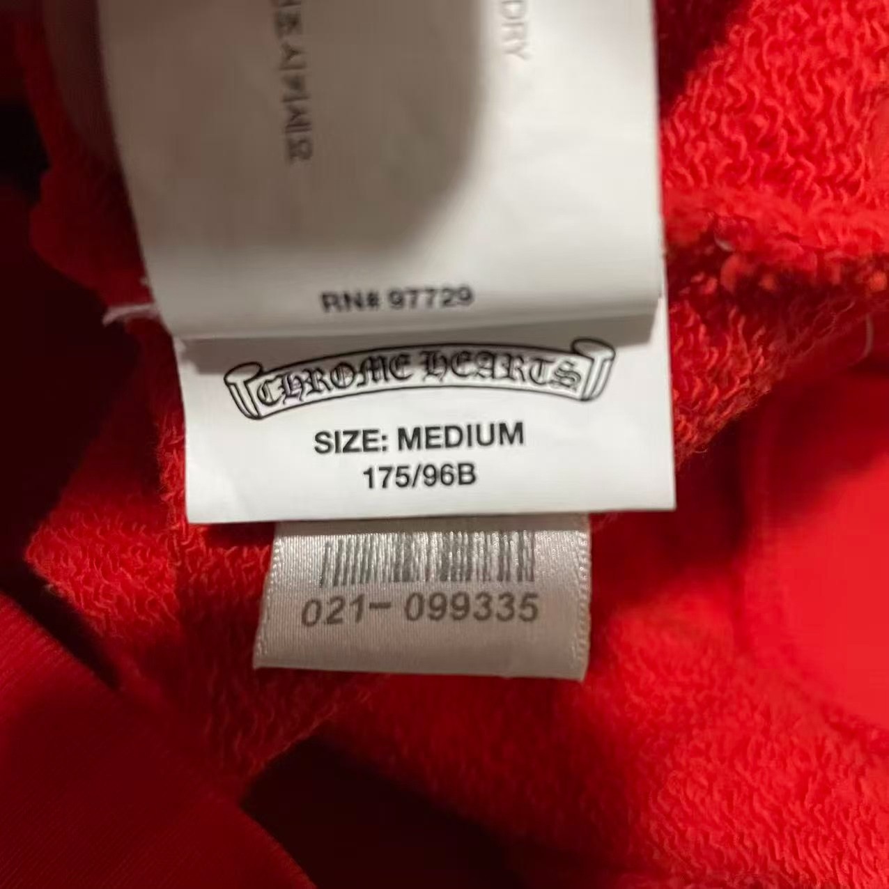 Chrome Hearts Red Matty Boy Hoodie — back