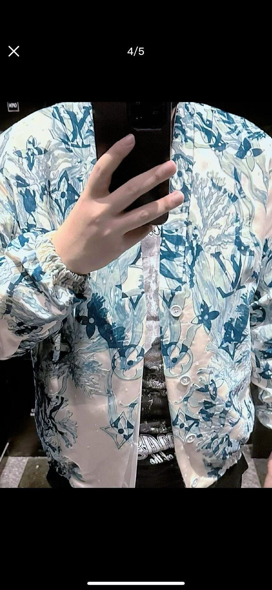 Louis Vuitton Blue-Green Coral Jacket — label