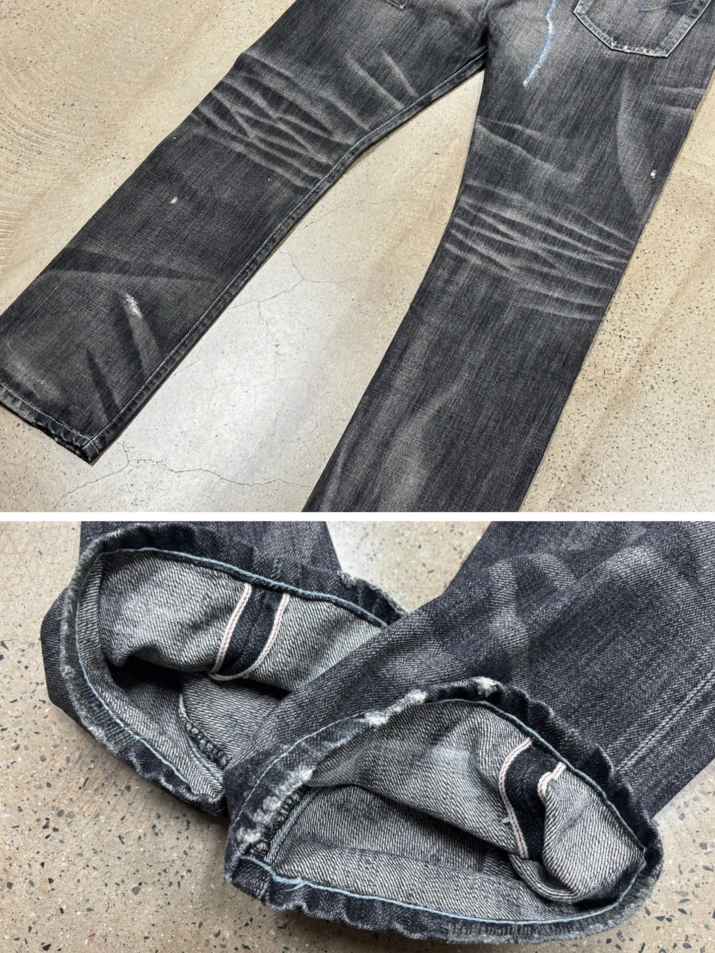 Neighborhood Glory Savage Dp-Mid Jeans L — label