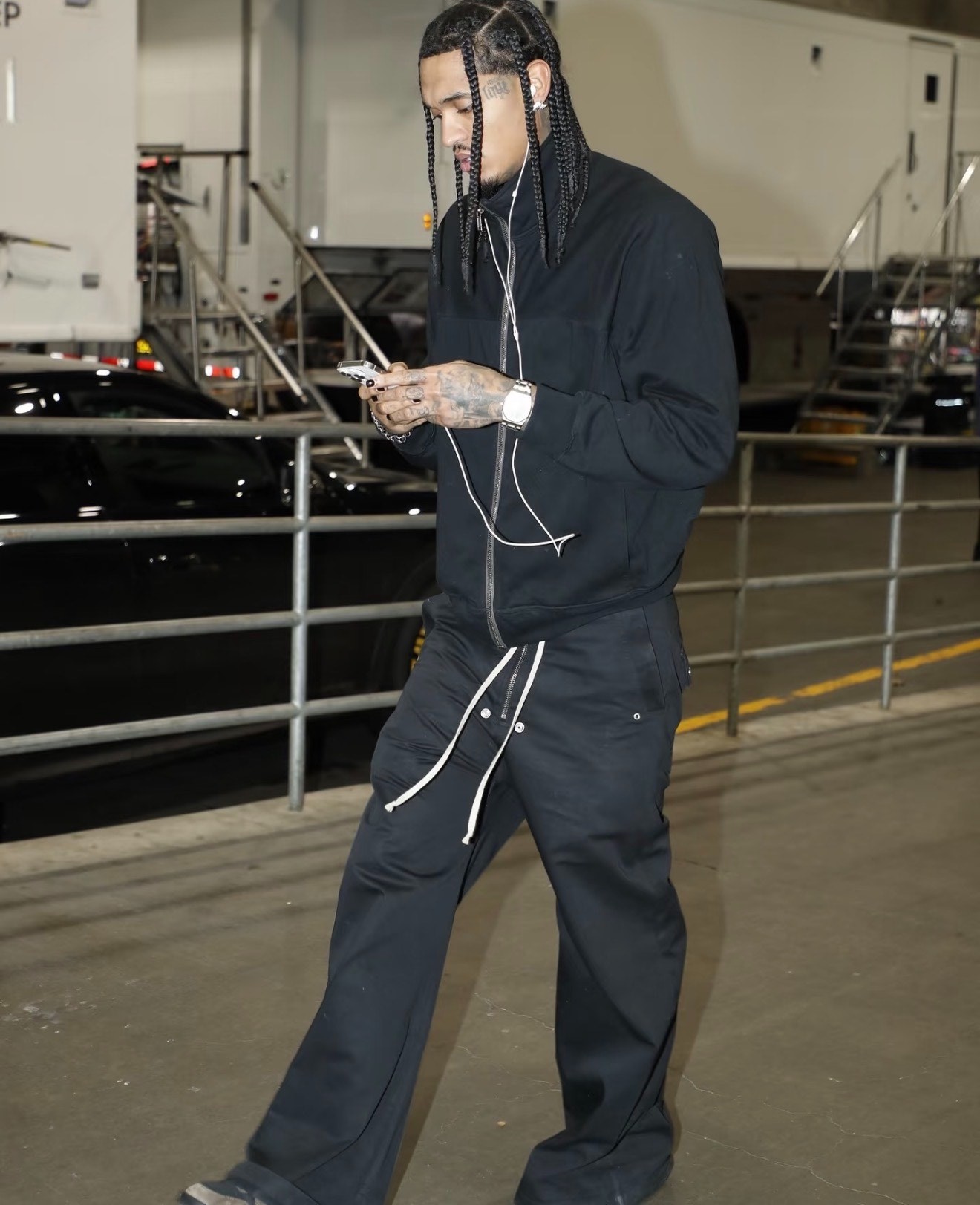 Rick Owens Geth Bela Wide Leg Trousers — detail