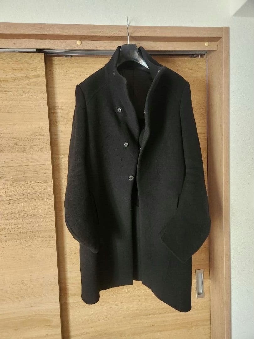Devoa Asymmetric Wool Coat Size 1 — front