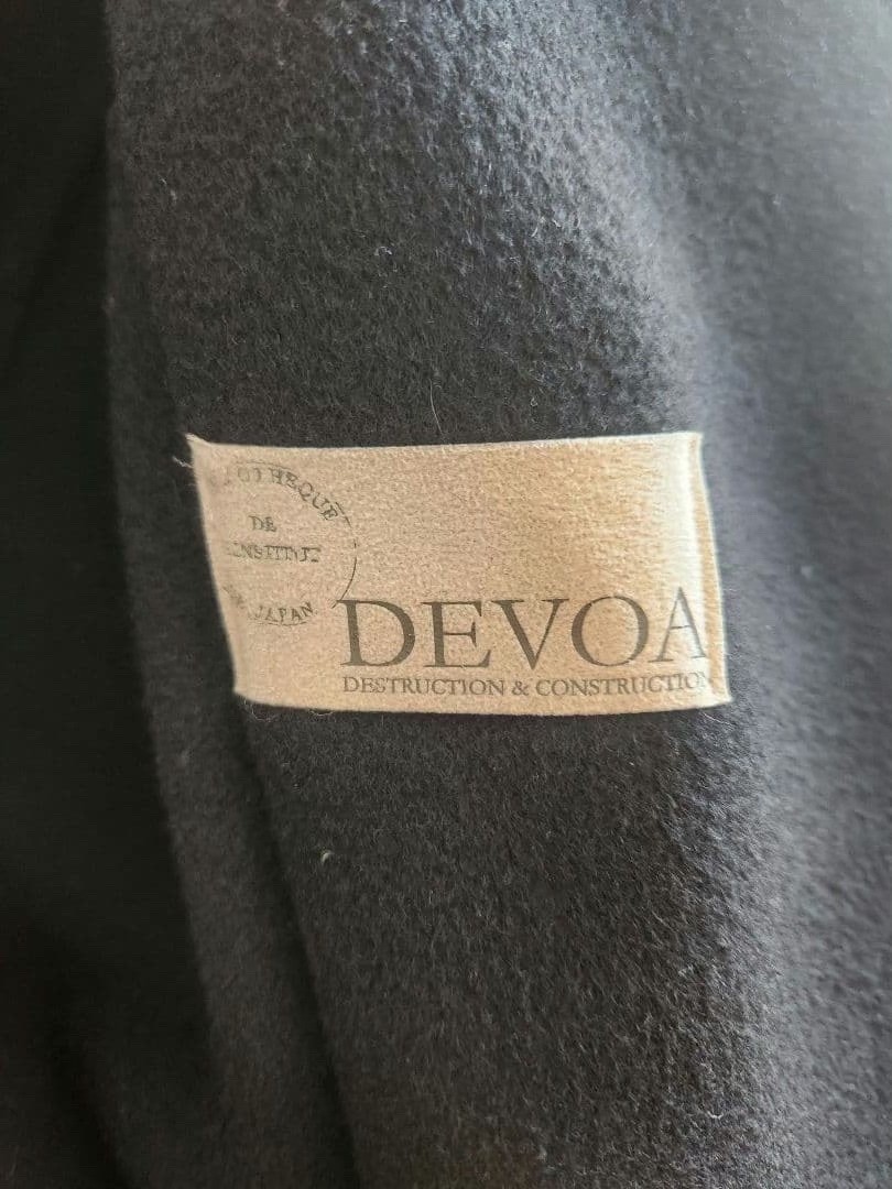 Devoa Asymmetric Wool Coat Size 1 — label