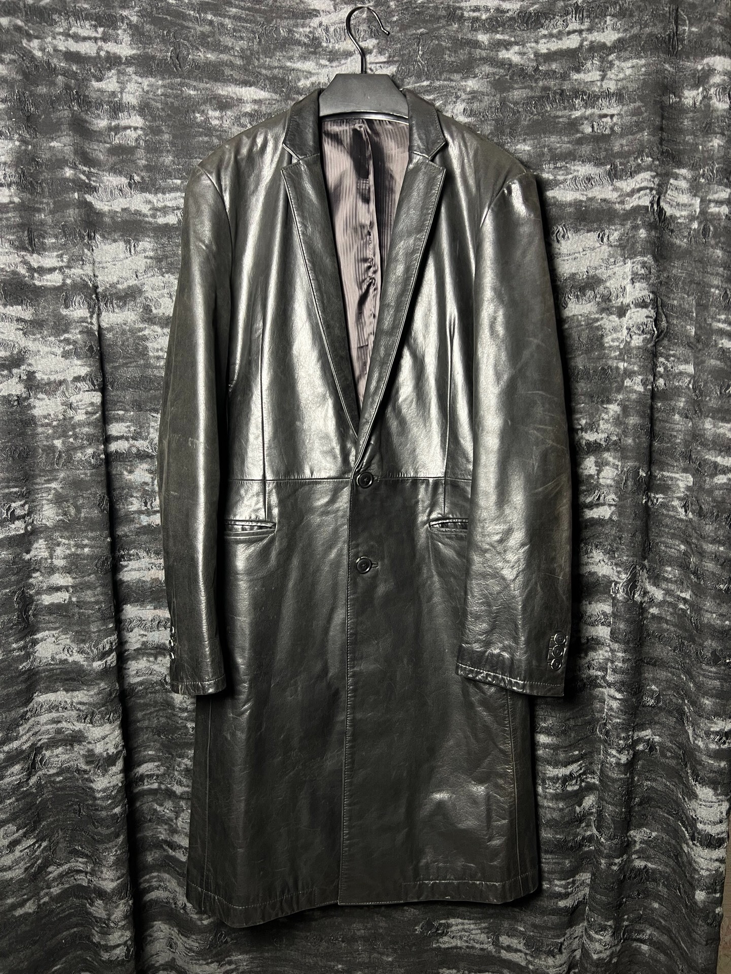 Tornado Mart 99FW Dragon Leather Coat