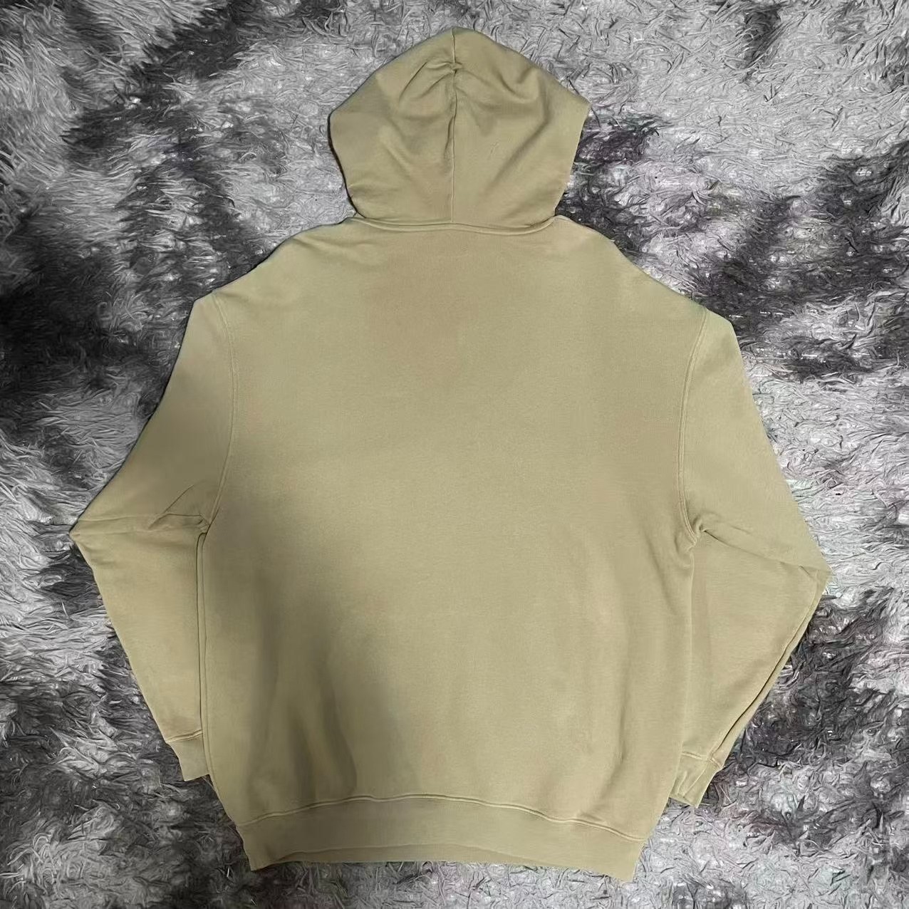 Balenciaga Beige Logo Hoodie — front