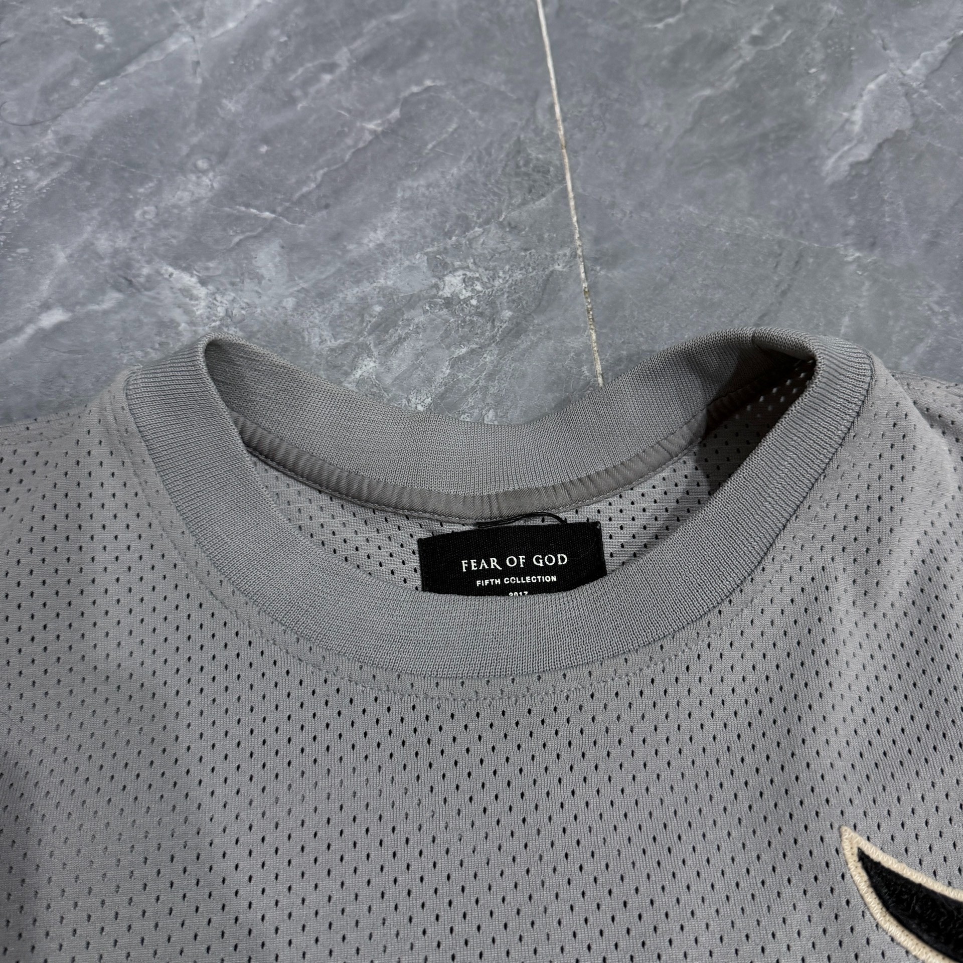 Fear of God 5th Gray Mesh Short Sleeve — back
