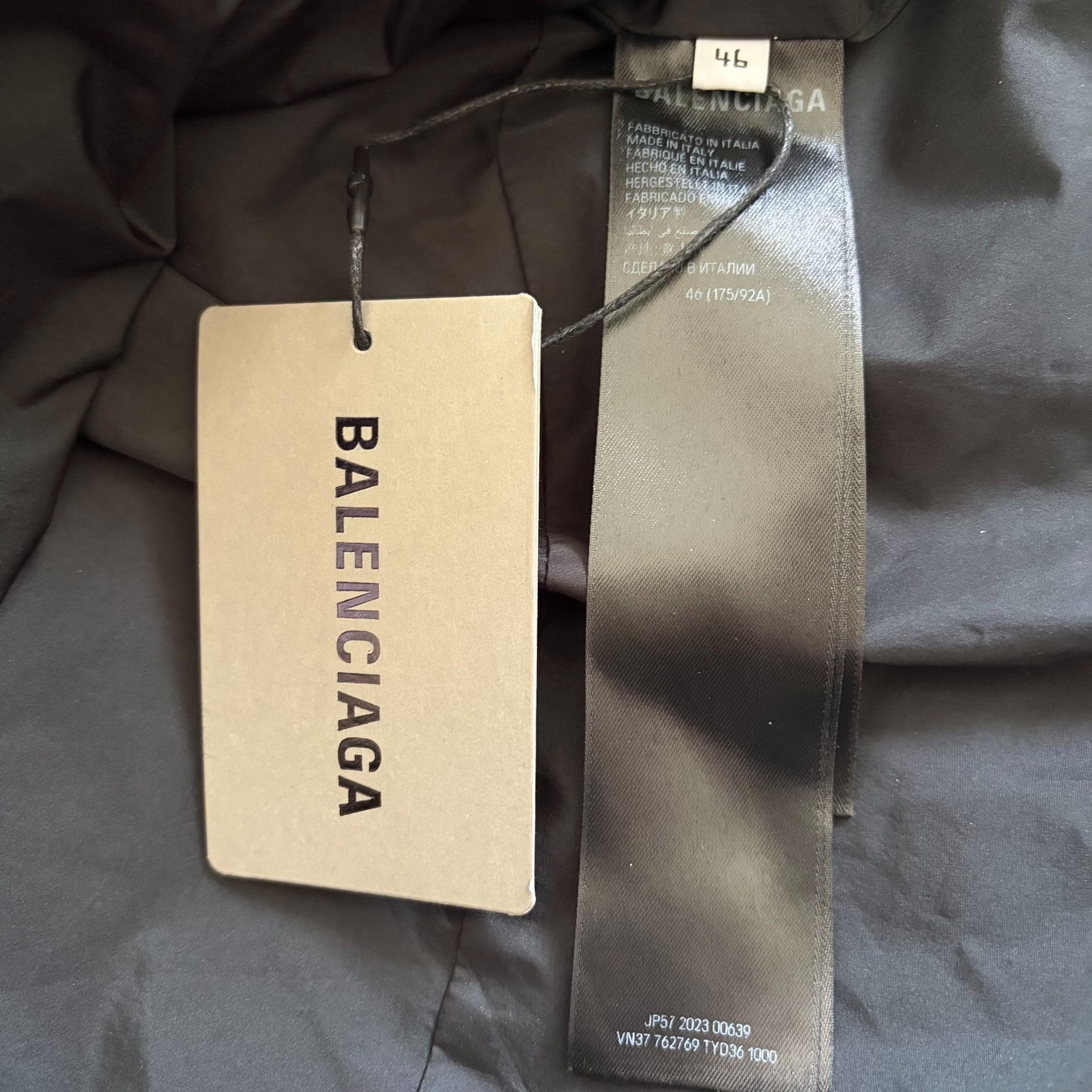 Balenciaga Cola Print Hooded Down Vest — back