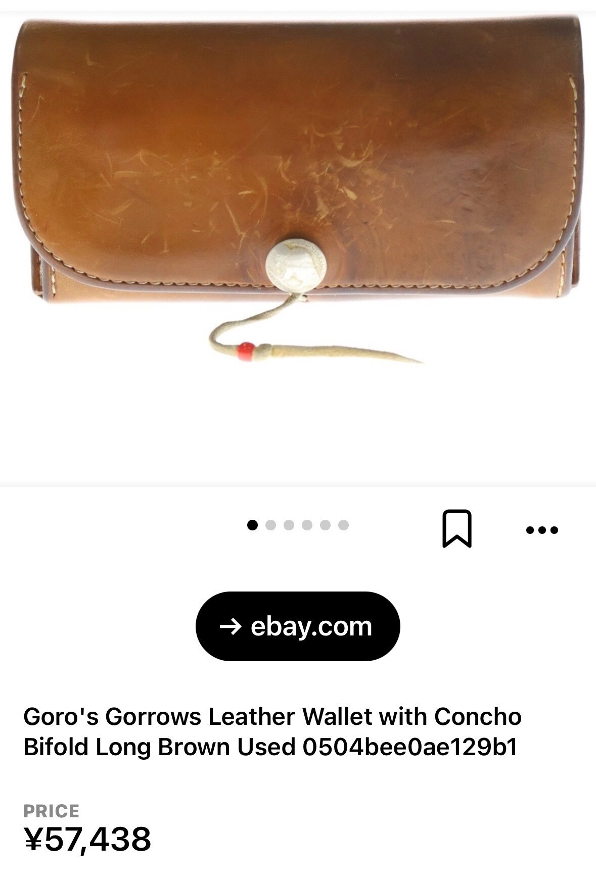 Goros Brown Leather Trifold Wallet — front