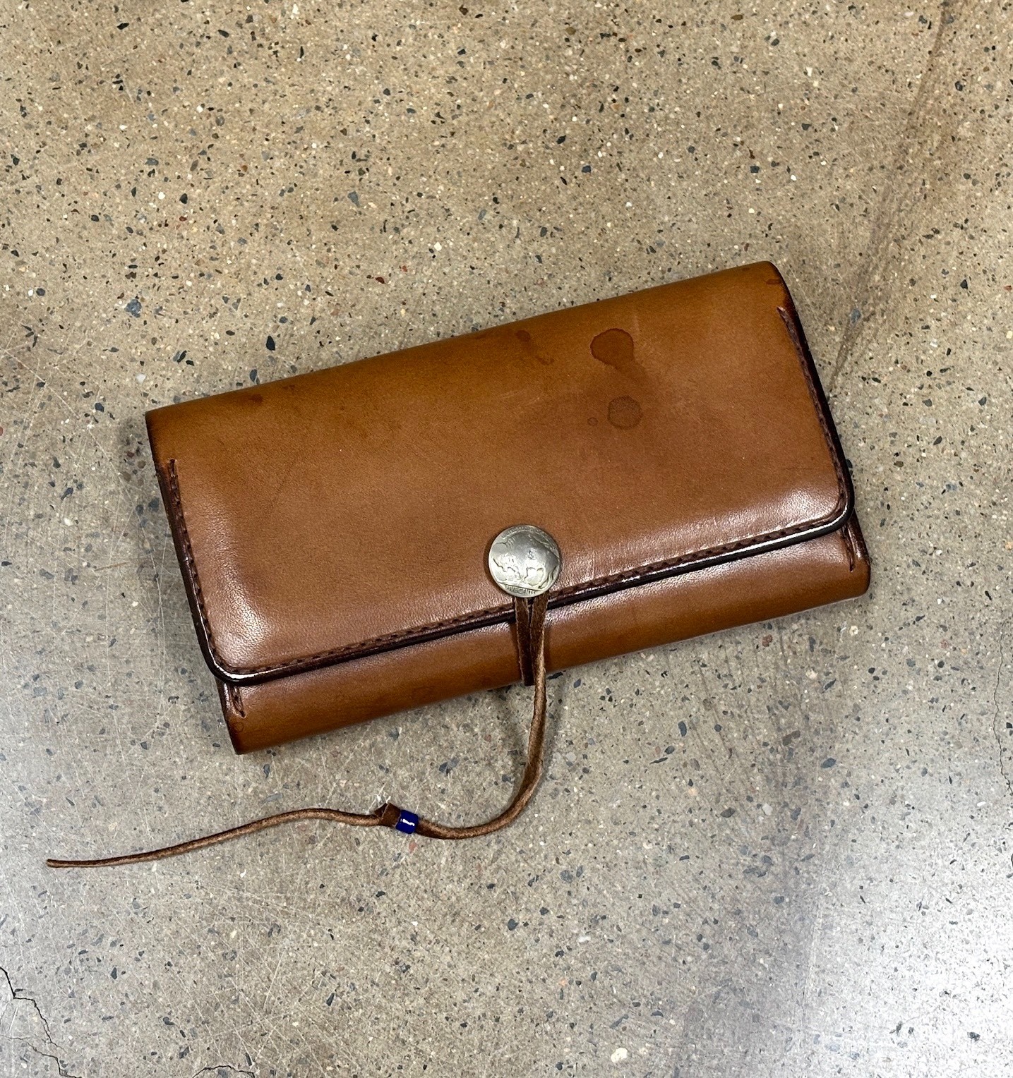 Goros Brown Leather Trifold Wallet